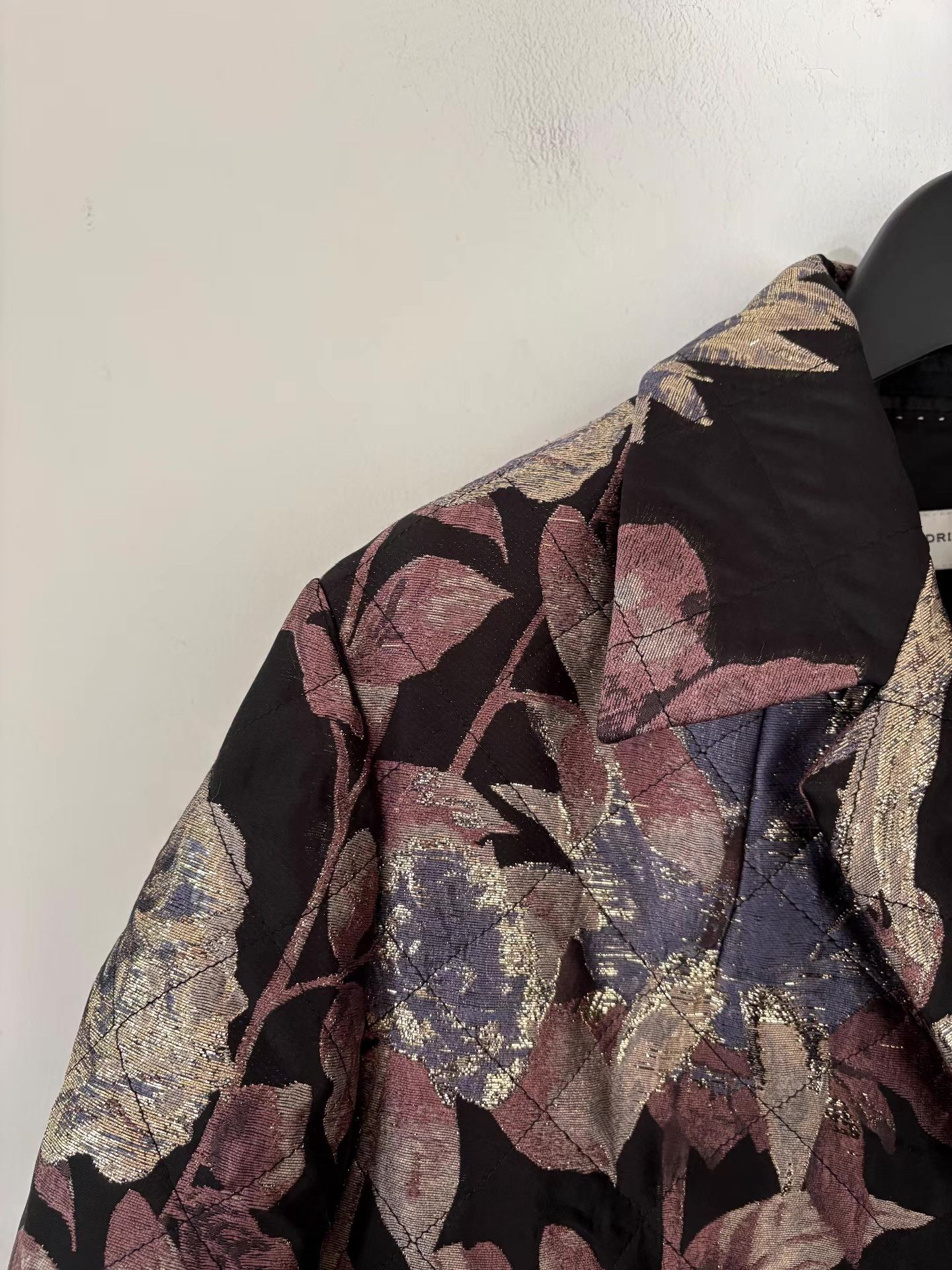 Dries Van Noten Dries Van Noten Women's Quilted LightPadded JacquardCoat Ｑ21 Size L / US 10 / IT 46 - 3 Thumbnail