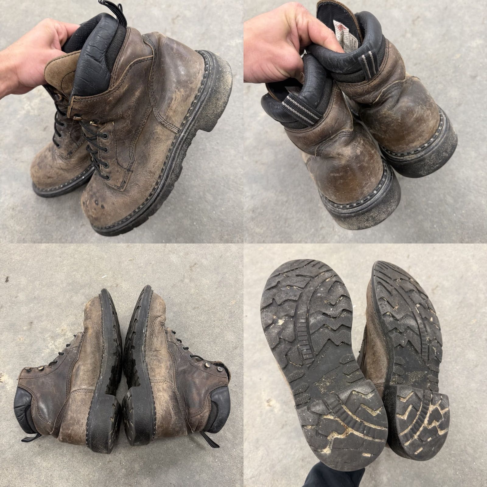 Red Wing RED WING 4406 Steel Toe Brown Leather Boots MENS 10 E2 WIDE Distressed Waterproof Workwear Leather Boot Mens Shoes Size 10 Size US 9 / EU 42 - 8 Thumbnail