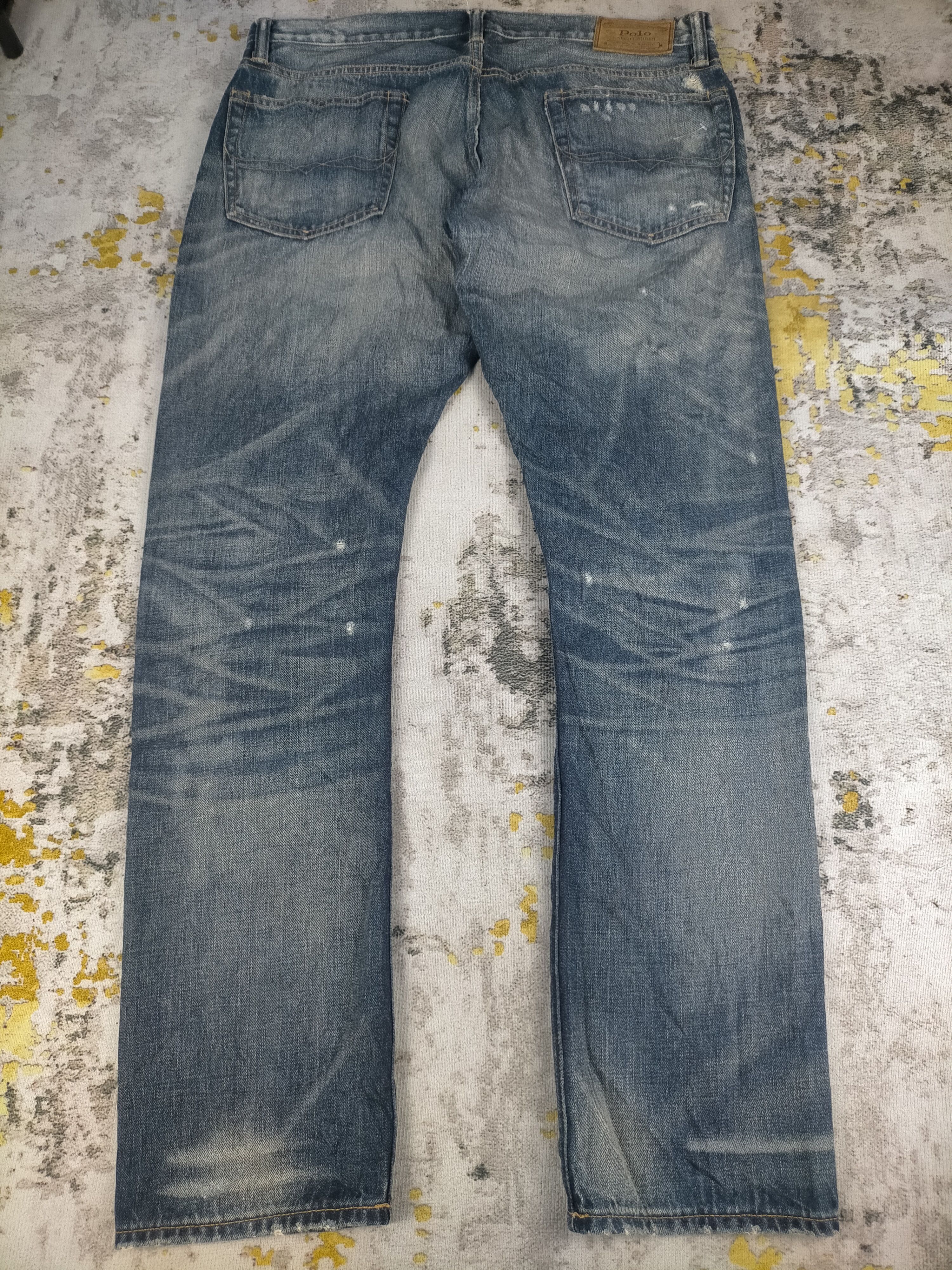 Polo Ralph Lauren Polo Ralph Lauren Distressed Varick Slim Mudwash Jeans Size US 34 / EU 50 - 5 Thumbnail