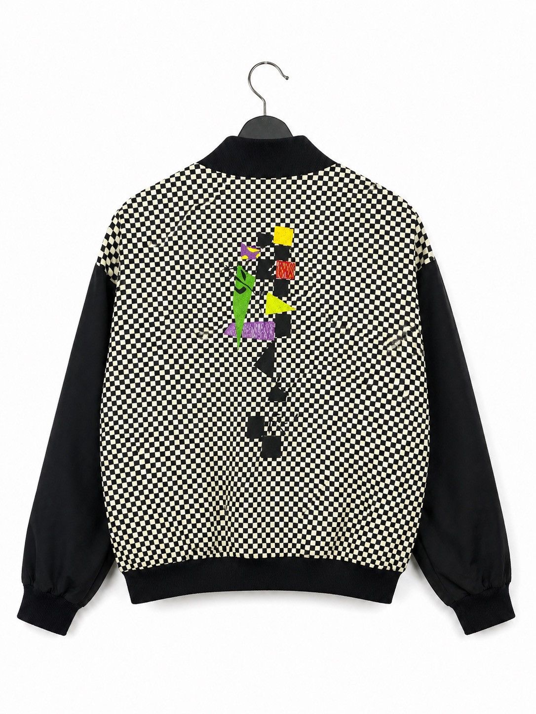 Vintage Vintage Marcia Checkerboard Bomber Black White Graphic Retro Size US XS / EU 42 / 0 - 1 Thumbnail