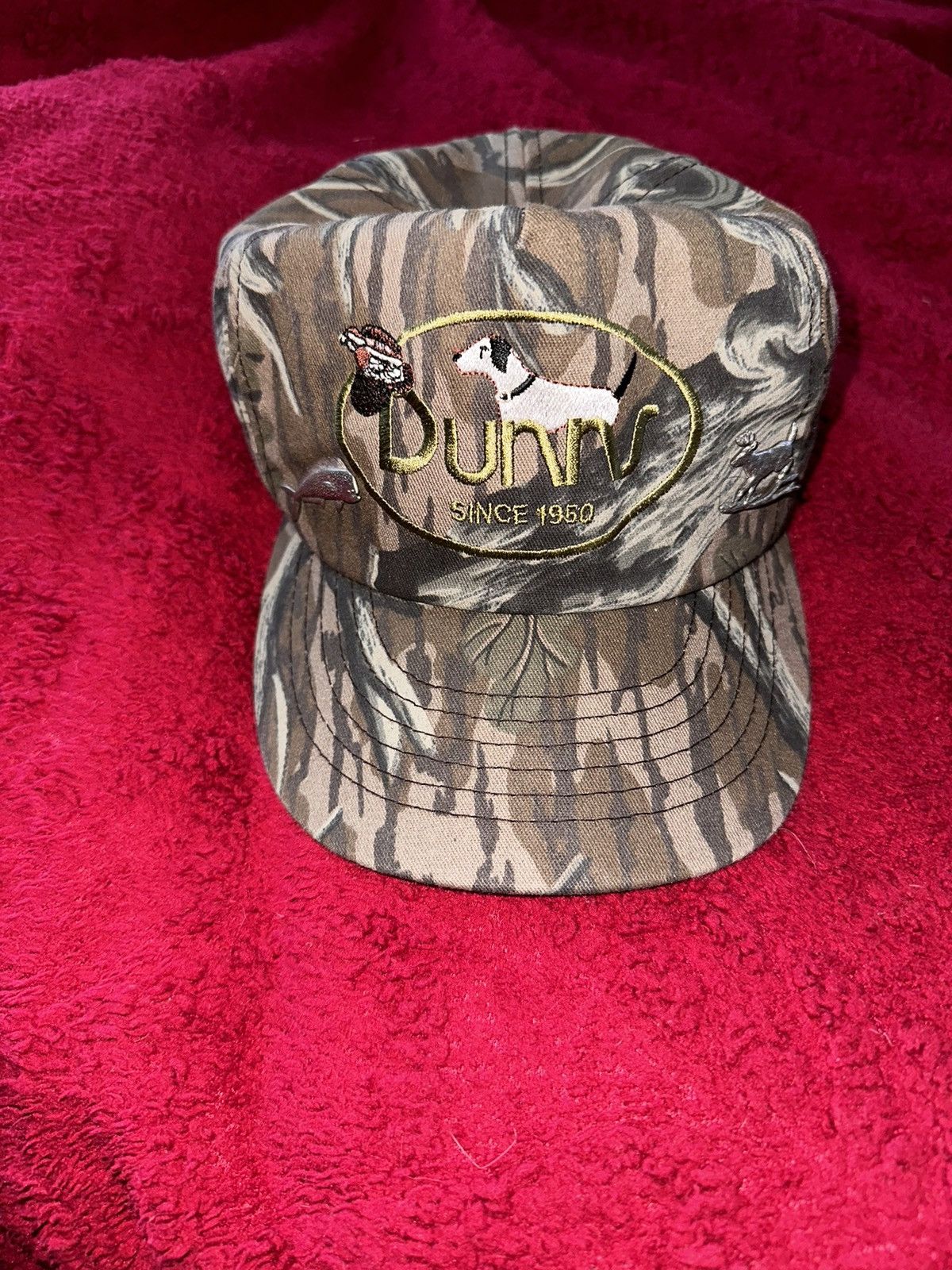 image of Vintage Camo Hat With Real Metal Pins, Men's