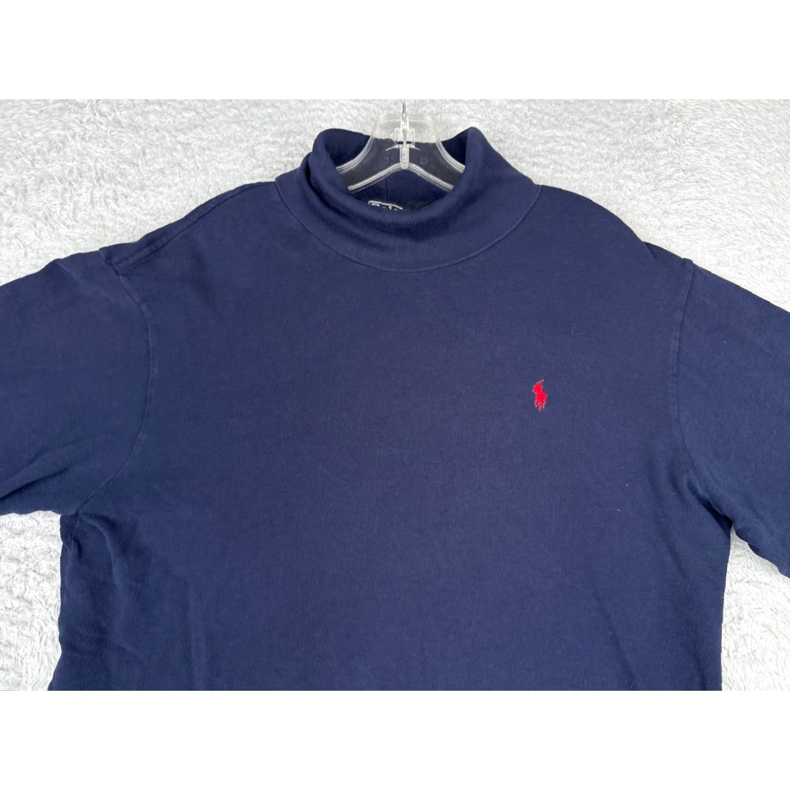 Ralph Lauren VINTAGE Ralph Lauren Polo Shirt Men M Blue Turtle Neck Knit Cotton USA Logo Embroidered Size US M / EU 48-50 / 2 - 4 Thumbnail