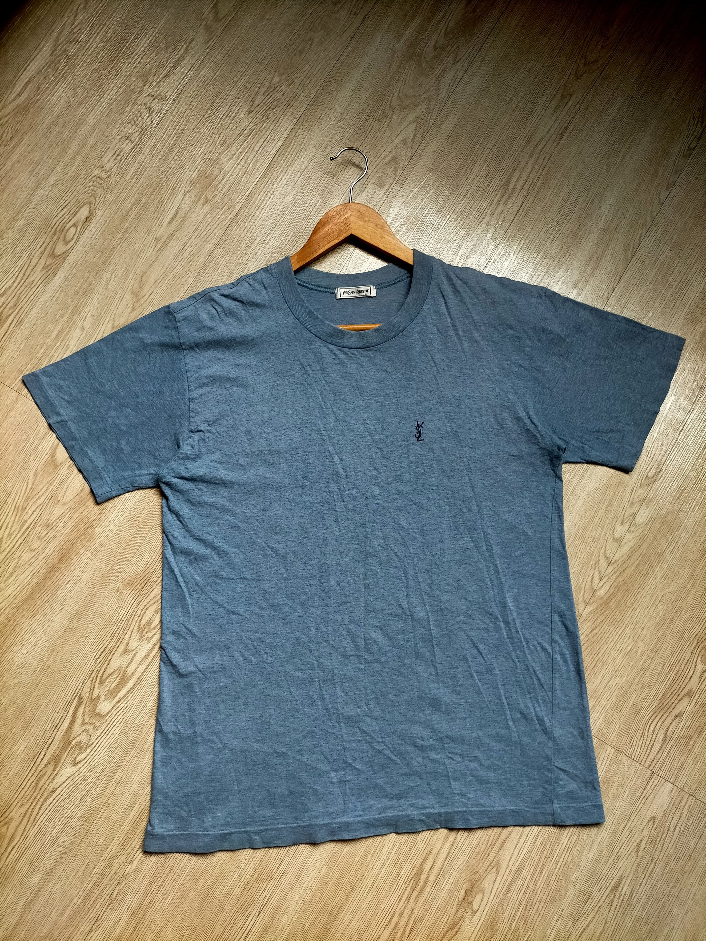 Yves Saint Laurent YvesSaintLaurent Logo Embroidered Single stich tee Size US L / EU 52-54 / 3 - 6 Thumbnail
