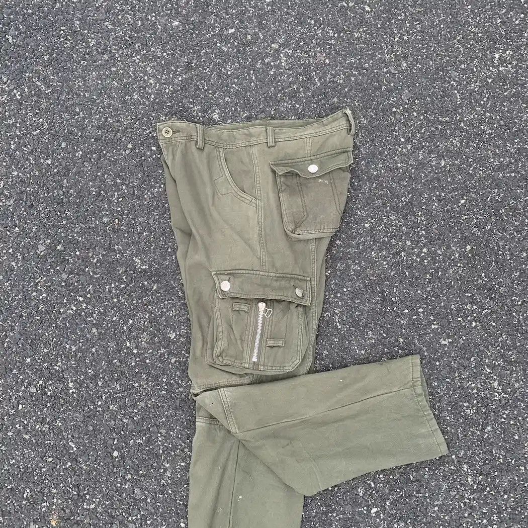 image of Voodoo Tactical x Workers Destroyed! Japanese Vintage Utility Faded Cargo Pants in Green (Size 32)