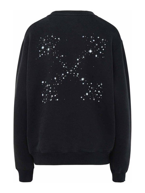 Off-White o1mle0425 Bling Stars Arrow Reg Crewneck T-Shirt in Black Size S / US 4 / IT 40 - 2 Thumbnail