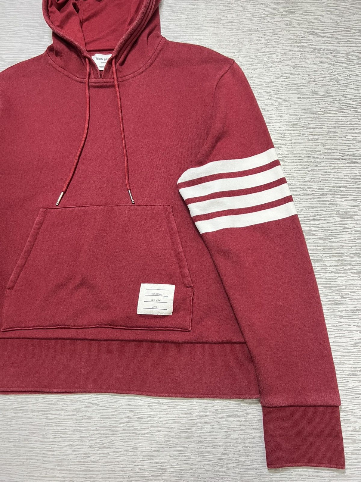 Thom Browne Thom Browne - 4 Bar Striped Loopback Cotton Jersey Hoodie Size US M / EU 48-50 / 2 - 8 Thumbnail