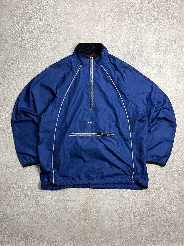 Nike × Vintage VINTAGE NIKE SWOOSH QUARTER ZIP TRANSFORMER JACKET Y2K L Size US L / EU 52-54 / 3 - 1 Thumbnail