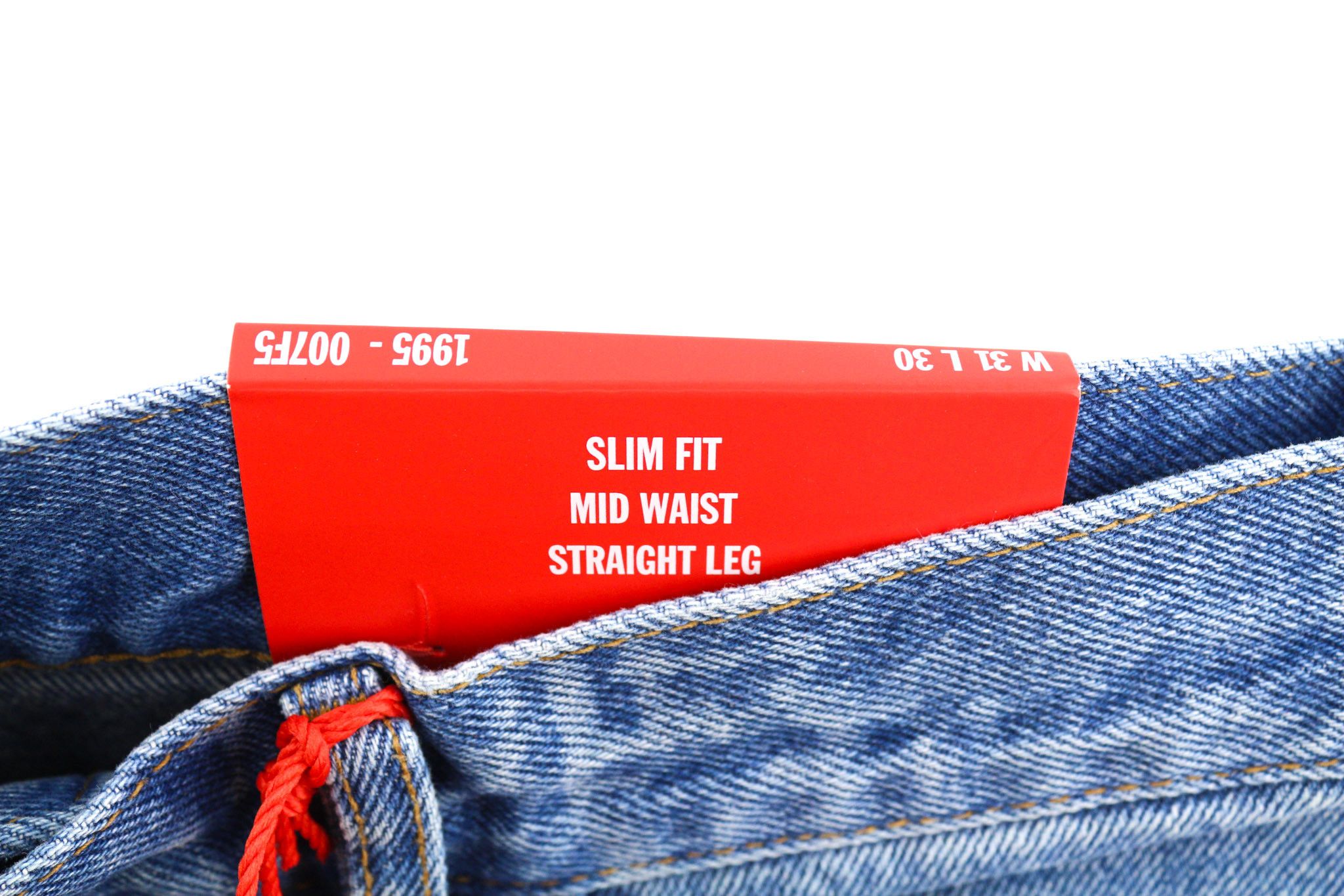 Diesel 1995 007F5 W31 Slim Straight Washed Logo Jeans 40220 Size US 31 - 7 Thumbnail