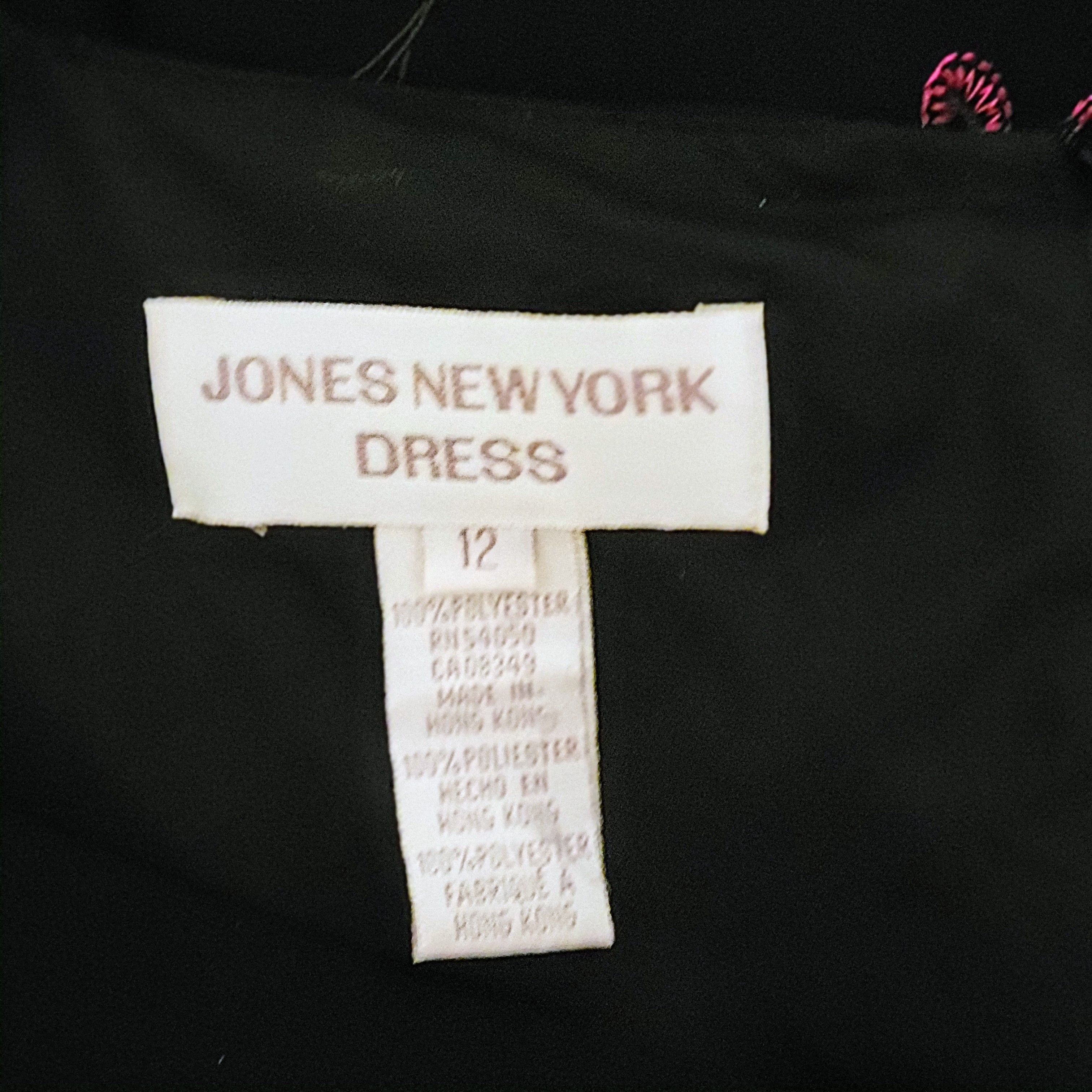Jones New York Jones New York Little Black Dress Pink Embroidered Flowers Size XL / US 12-14 / IT 48-50 - 8 Thumbnail