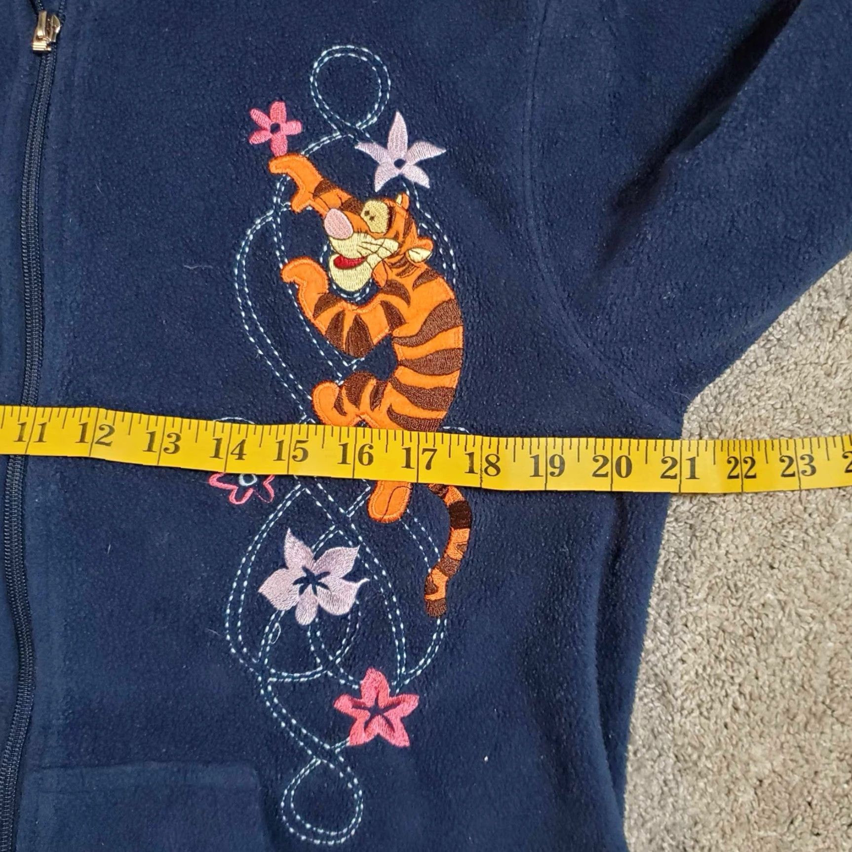 Disney Disney Sweatshirt Women Dark Blue Tigger Full Zip Hooded Large High Pile Flaw Size M / US 6-8 / IT 42-44 - 5 Thumbnail