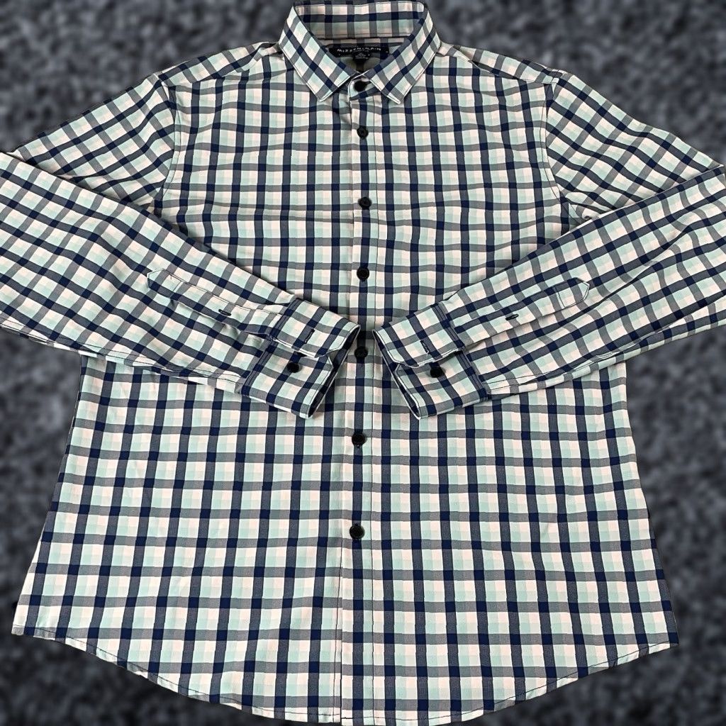 Mizzen+Main Mizzen+Main Shirt Mens Medium Colorful Plaid Multicolor Button-Up Long Sleeve Stretch Regular Classic Leeward Collection F135 Size US M / EU 48-50 / 2 - 1 Thumbnail