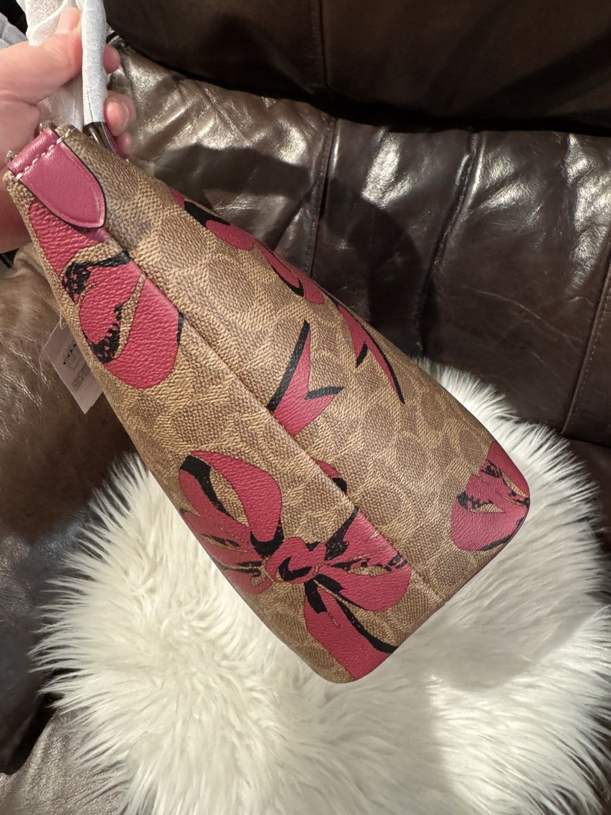 Coach Coach Gallery Tote Bag In Signature Canvas With Bow cz174 Size ONE SIZE - 8 Thumbnail