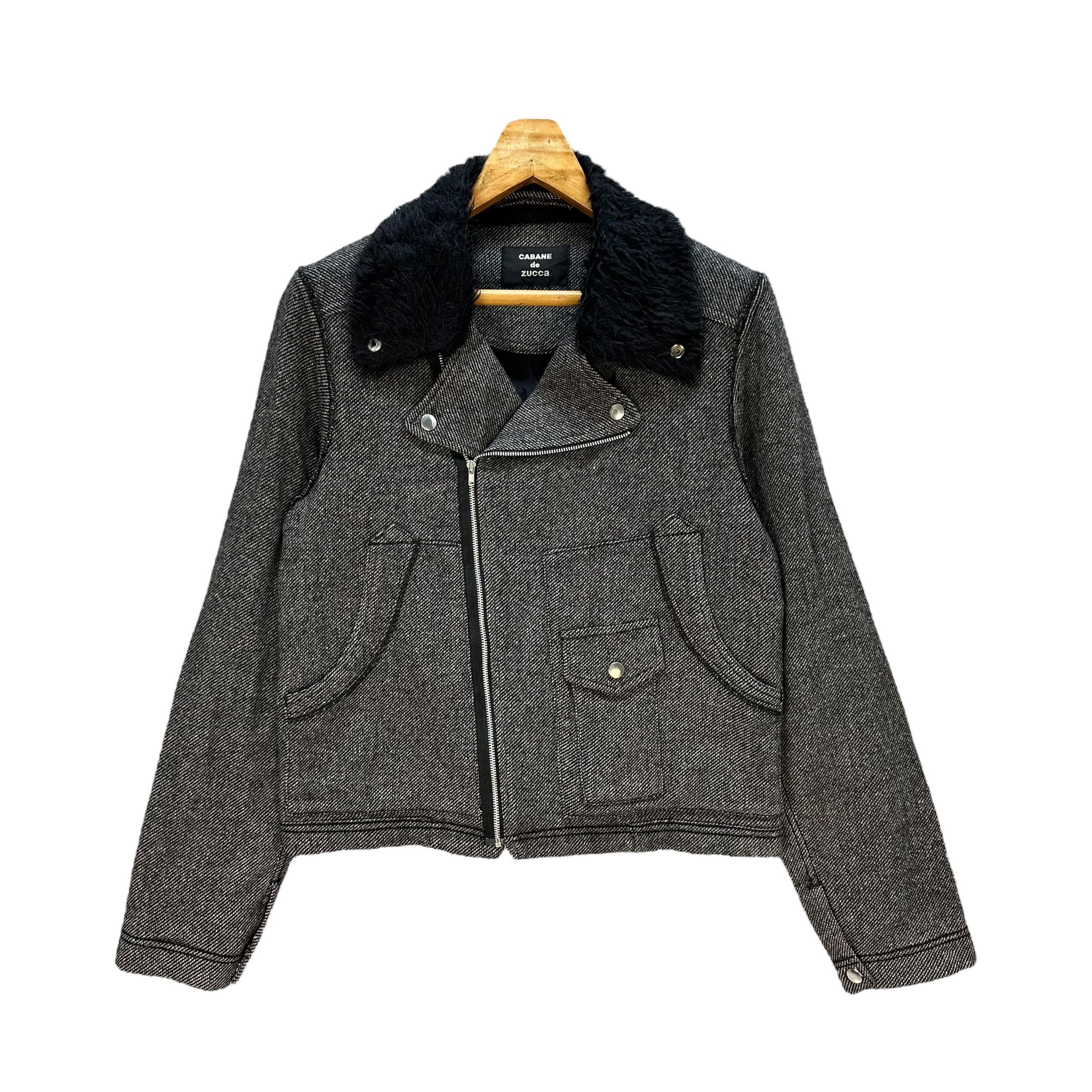 CABANE de ZUCCa CABANE de ZUCCa JUMBONEGIRL Double Collar Jacket #A73-1766 Size M / US 6-8 / IT 42-44 - 1 Thumbnail
