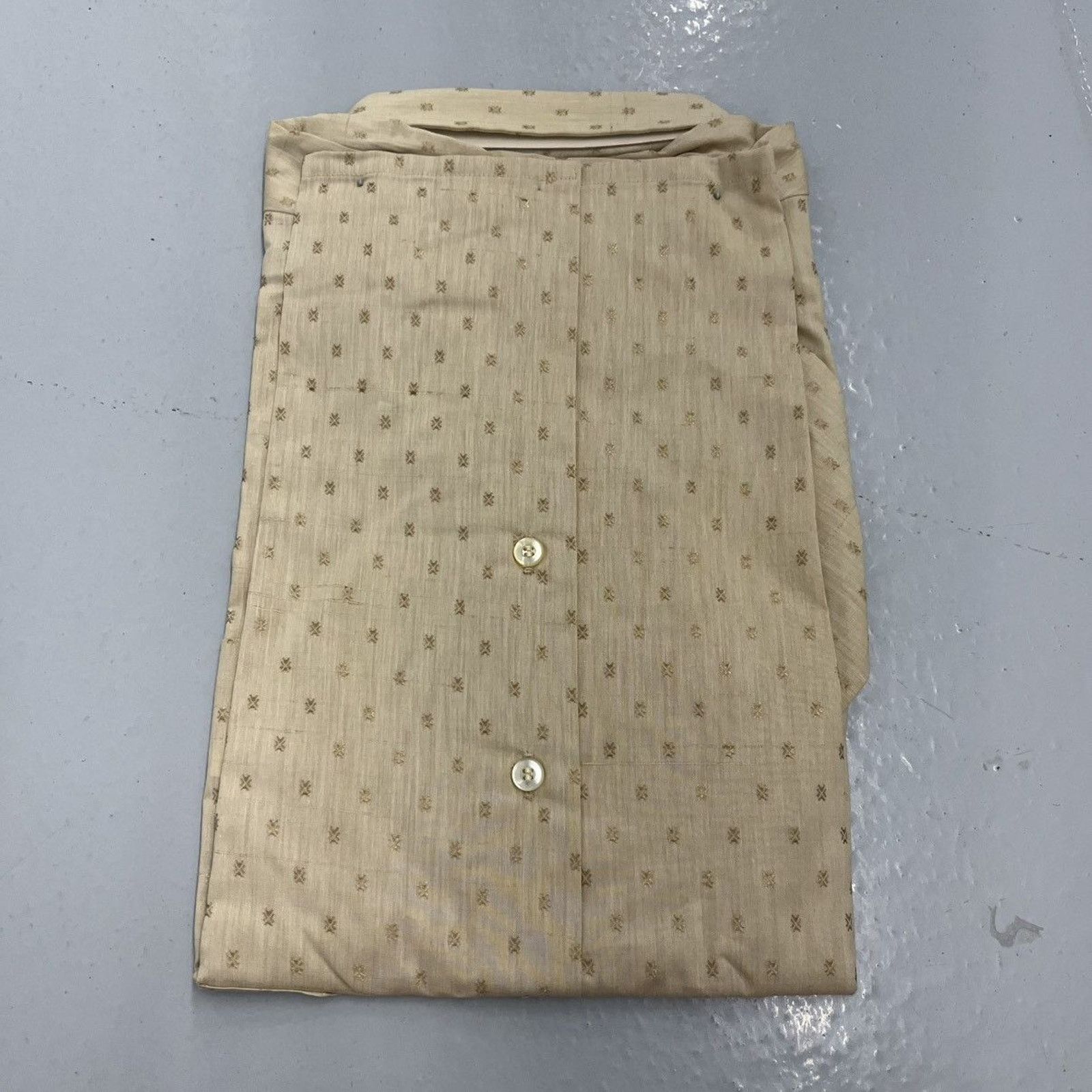 Puritan NOS Vintage 60s Puritan Beige Pattern Rayon Loop Collar Size US M / EU 48-50 / 2 - 2 Thumbnail