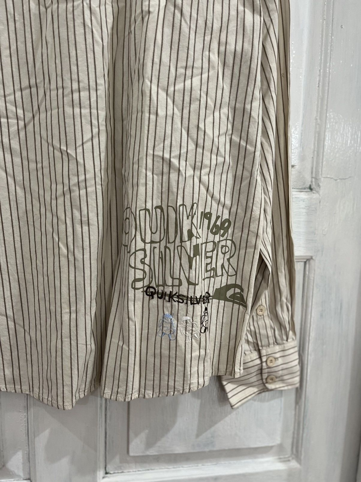 Quiksilver Vintage Quiksilver Stripe 1960 Button Up Shirt Size US L / EU 52-54 / 3 - 8 Thumbnail