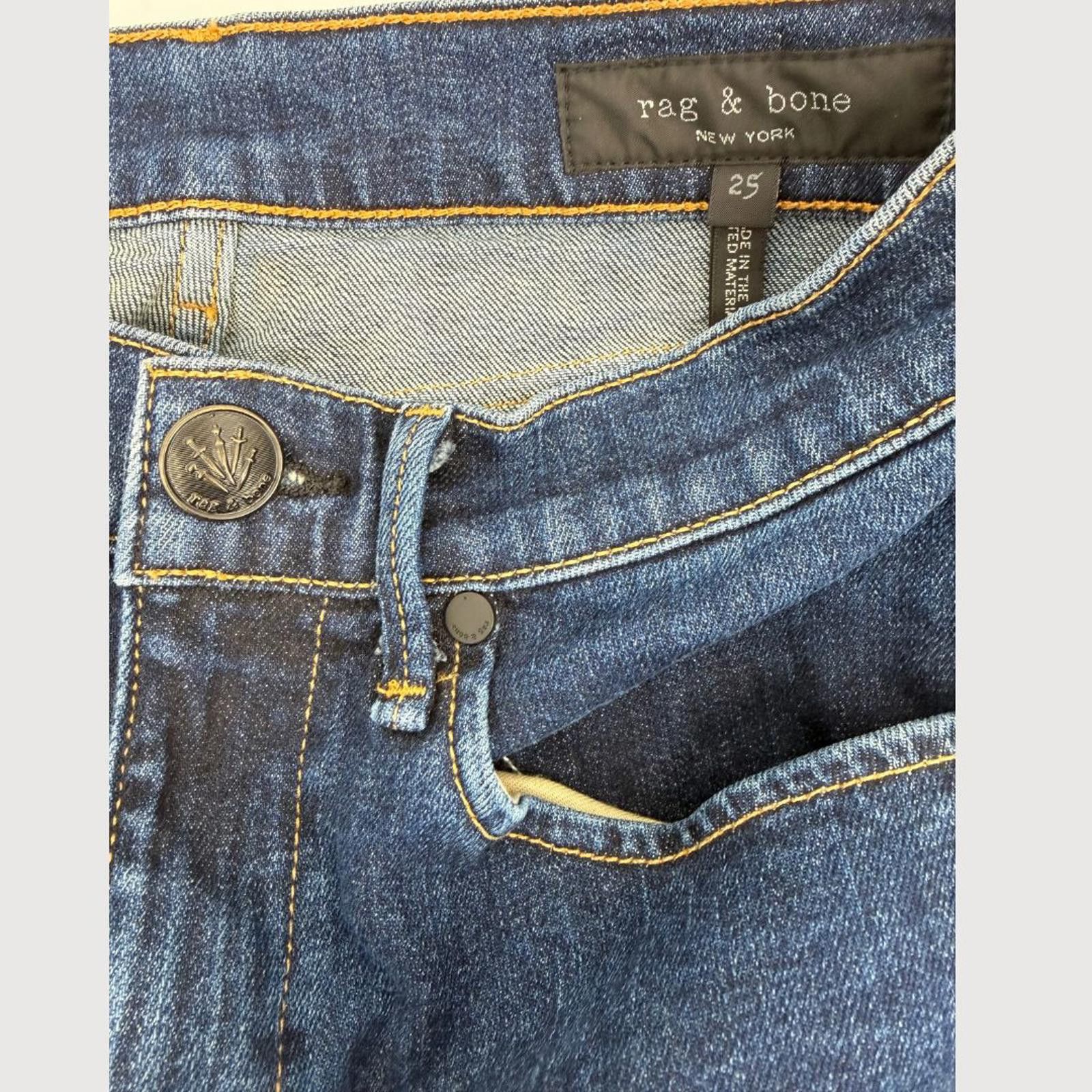 Rag & Bone Rag & Bone Slim Straight Jeans Dark Blue Wash Size 26 Size 26" / US 2 / IT 38 - 7 Thumbnail
