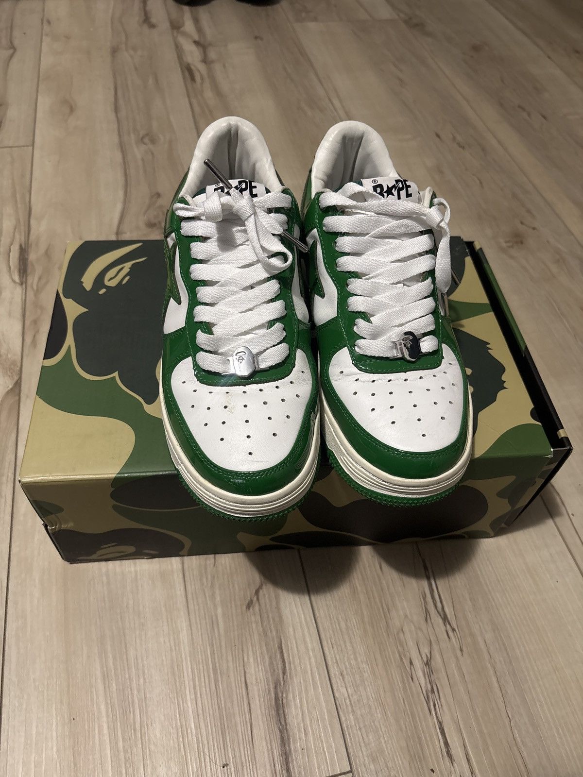 Bape GREEN BAPESTAS 2021 Size US 9 / EU 42 - 1 Thumbnail