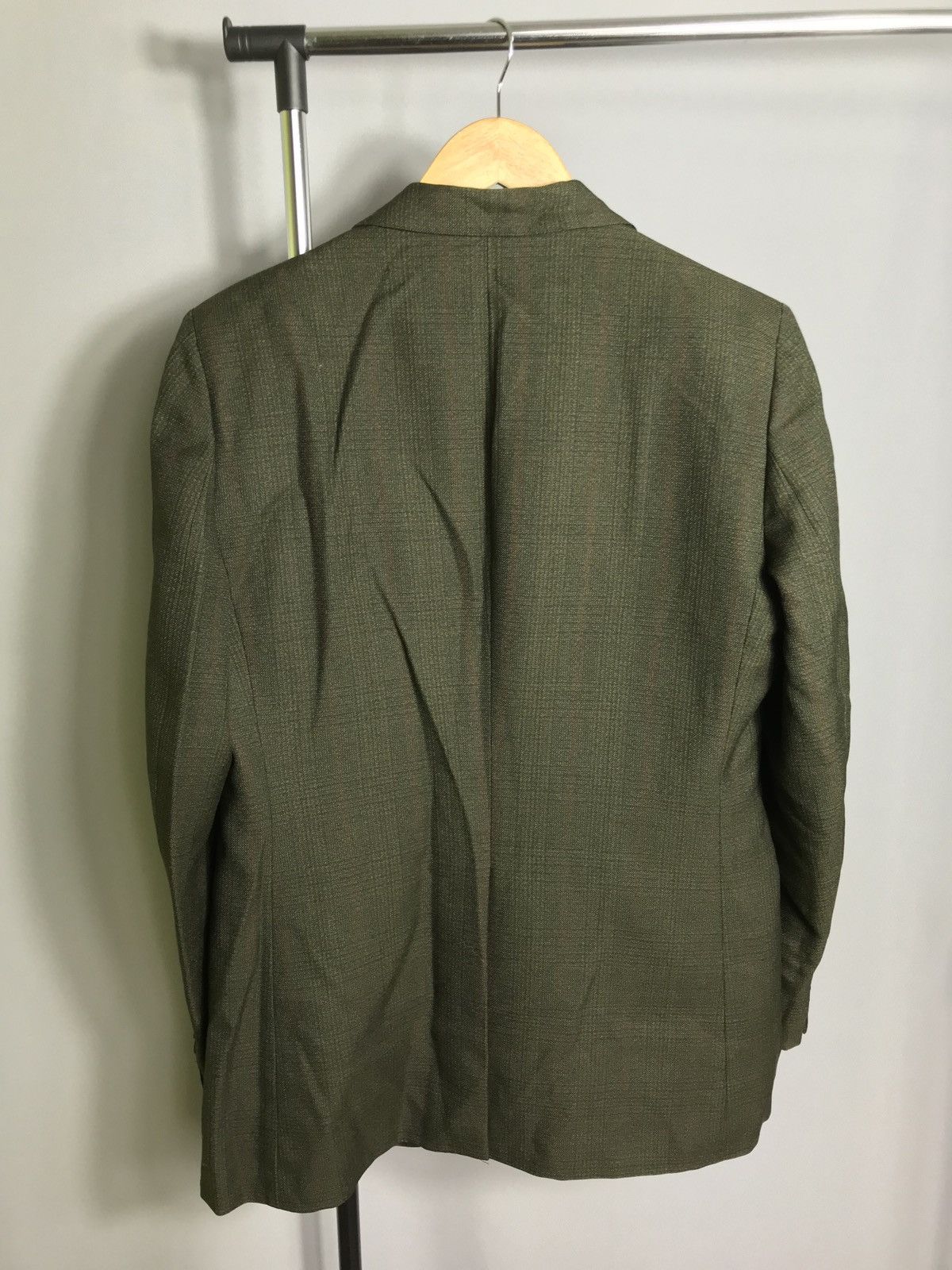 Other Burberrys London Dress Jacket Mens Green Wool Classic Size 42R - 8 Thumbnail