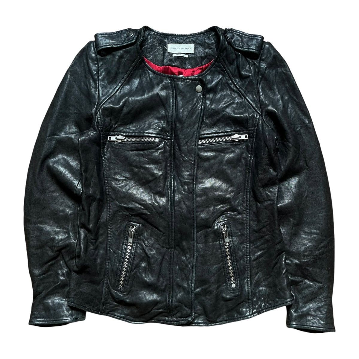 Isabel Marant × Japanese Brand Isabel Marant Etoile Kady Lamb Leather Jacket Size US M / EU 48-50 / 2 - 1 Thumbnail