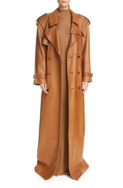 Saint Laurent Paris o1s1wg110924 Long Dress in Knit in Brown Size XS / US 0-2 / IT 36-38 - 2 Thumbnail