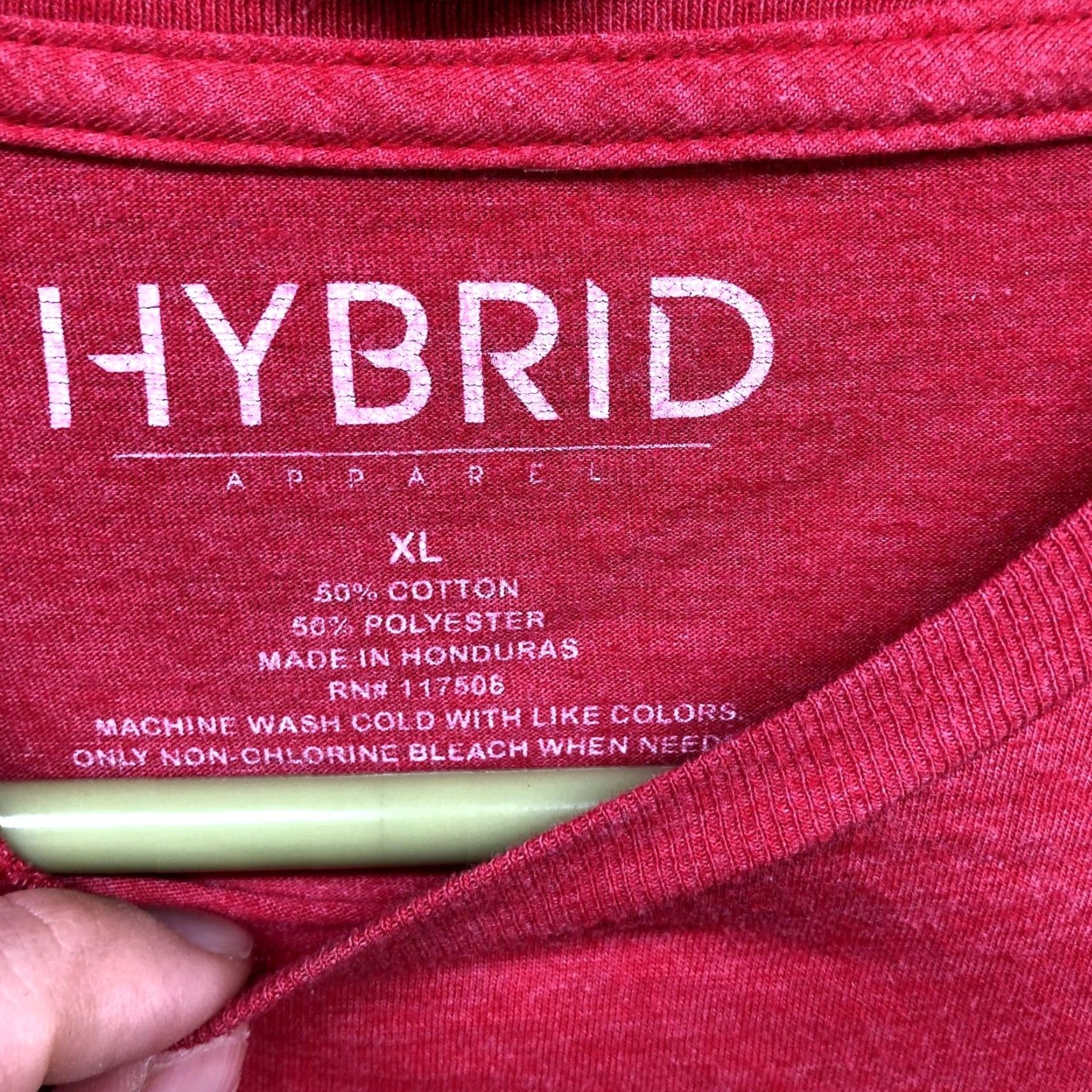 Vintage Hybrid T-Shirt Men's XL Red Cotton Blend Taco Bout It Crew Neck Short Sleeve - Men's Tee - Mens Size US XL / EU 56 / 4 - 5 Thumbnail