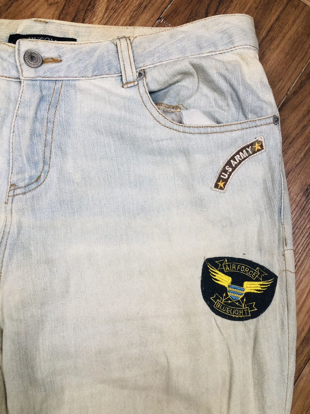 Other HUCOM Vintage Y2K Military Patchwork Jeans (37) Size 35" - 6 Thumbnail