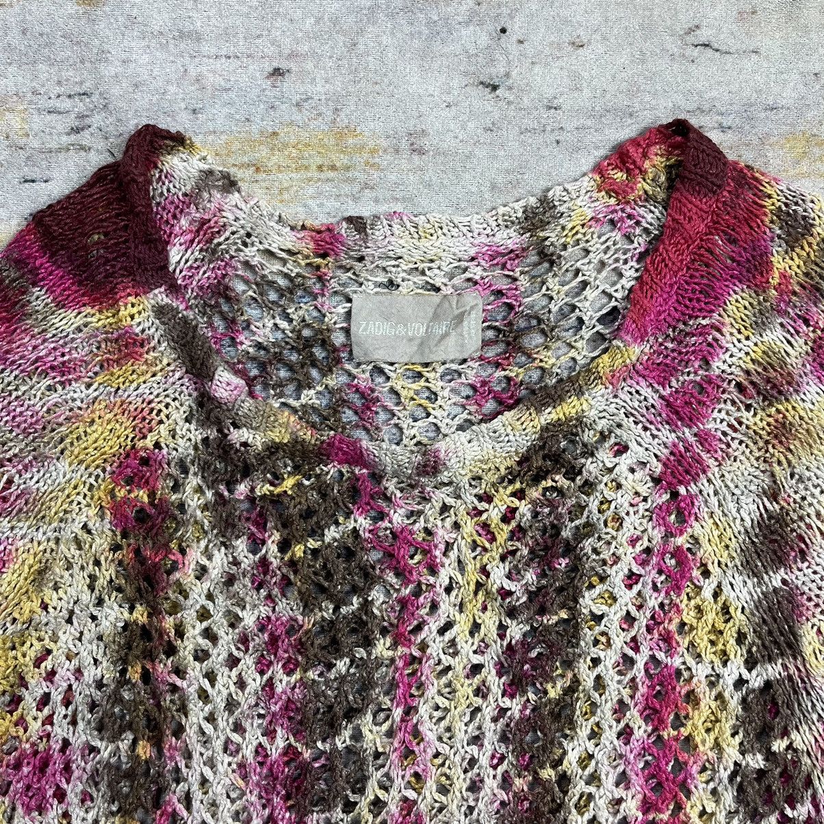 Zadig & Voltaire Y2k Zadig & Voltaire tye dye multicolor open knit Size M / US 6-8 / IT 42-44 - 6 Thumbnail