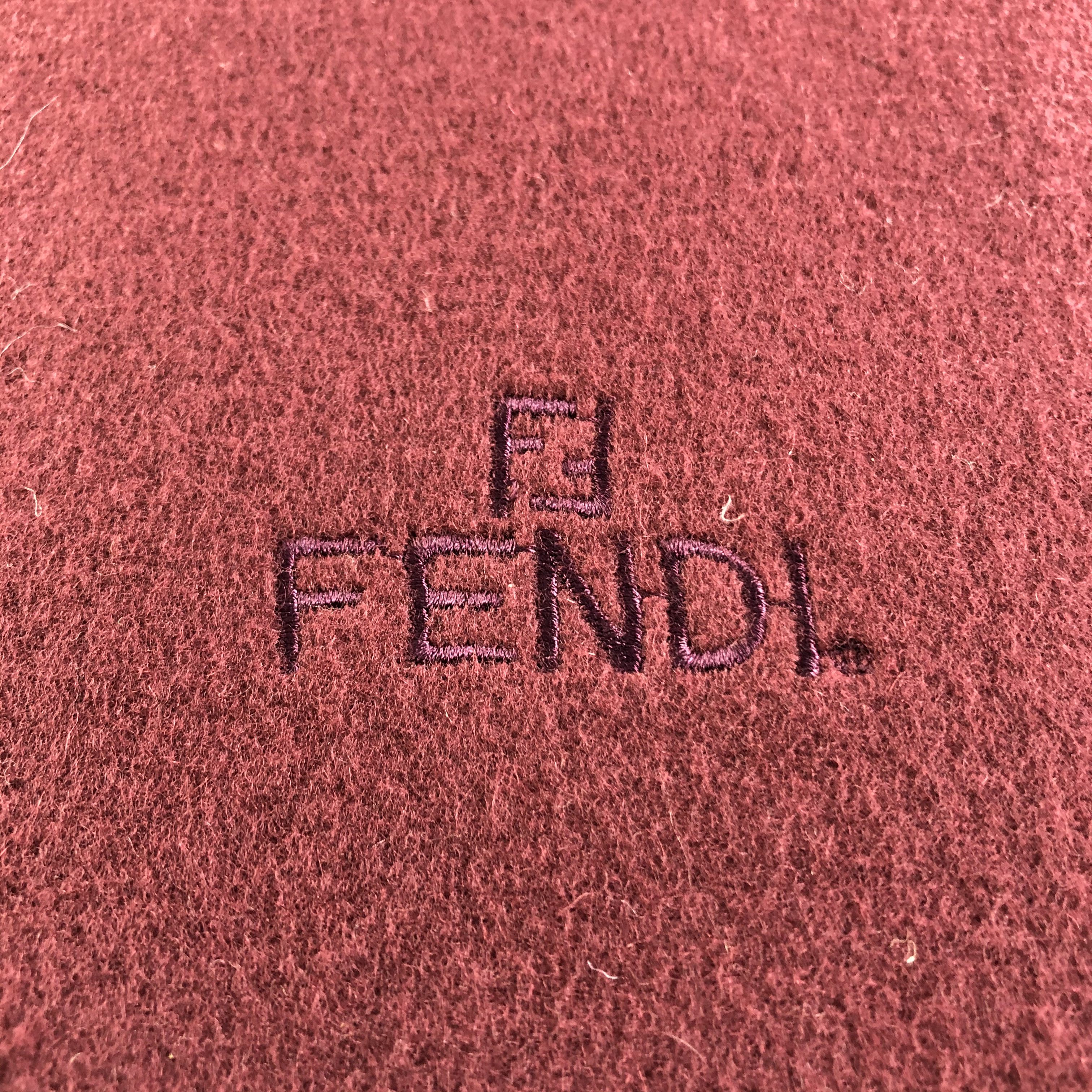 Japanese Brand Fendi Plain Wool Scarf Muffler Neckwear V2361 Size ONE SIZE - 4 Thumbnail