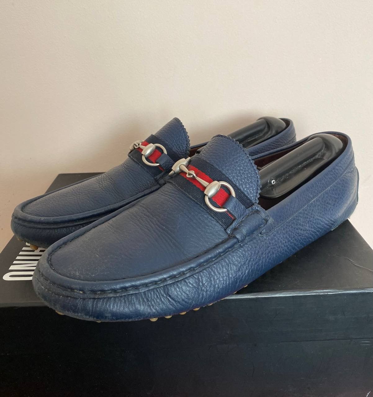 Gucci Gucci Men's Leather Loafers Horsebit Slip On Driving Shoes Size US 11 / EU 44 - 4 Thumbnail