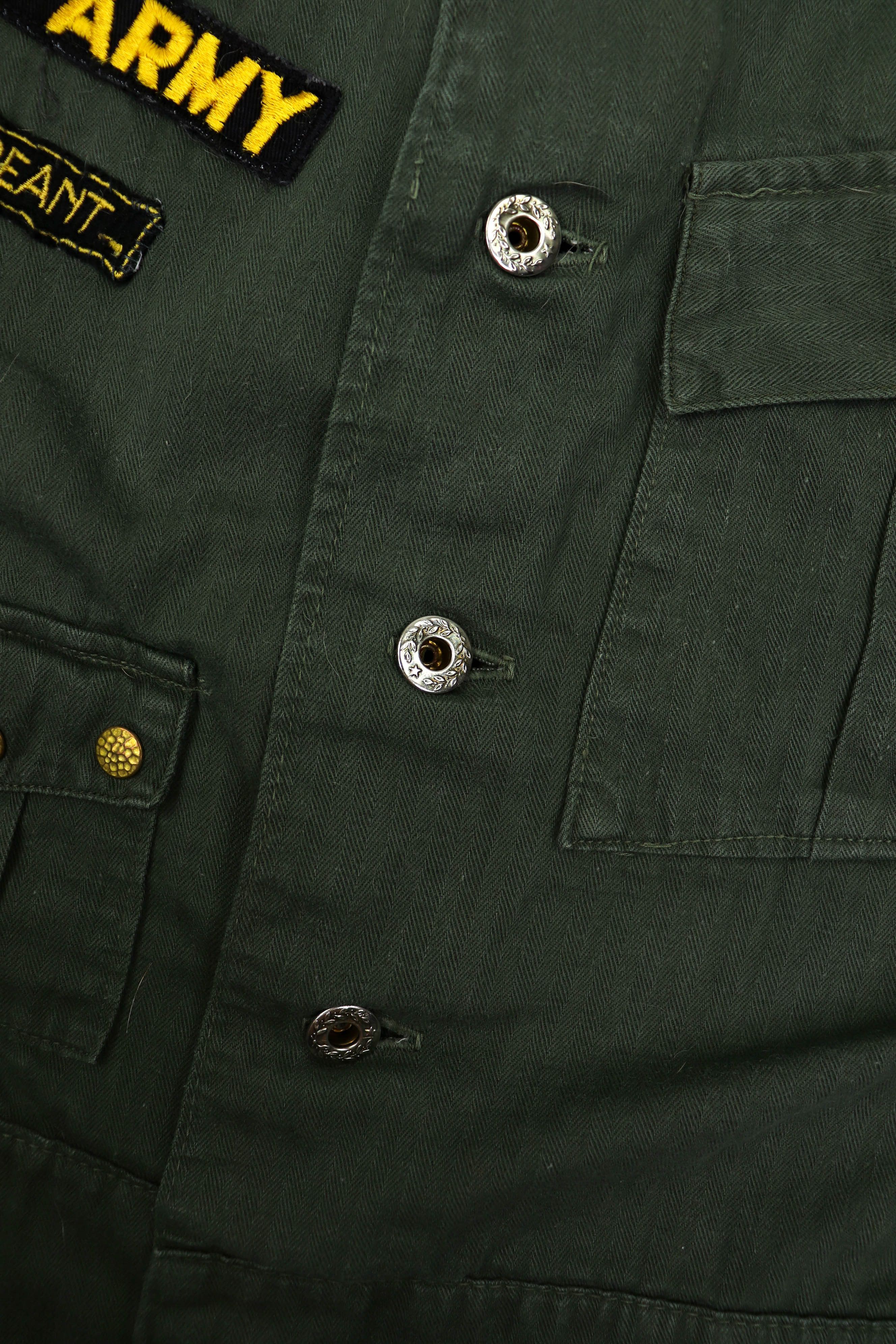 Vintage Pop Army Sergeant Halifax Island Canada Khaki Cropped Jacket Size US M / EU 48-50 / 2 - 9 Thumbnail