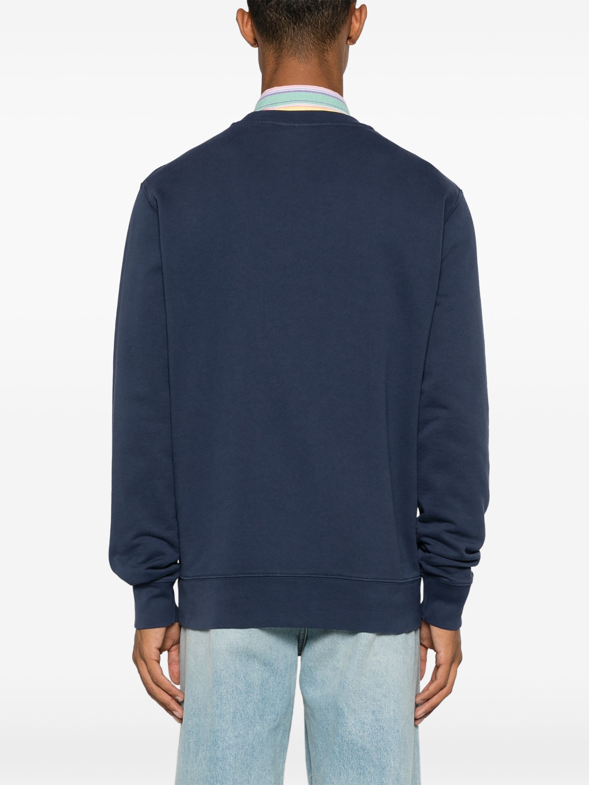 Maison Kitsune o1s22i1n1124 Chillax Fox Patch Sweatshirt in Blue Size US L / EU 52-54 / 3 - 4 Thumbnail