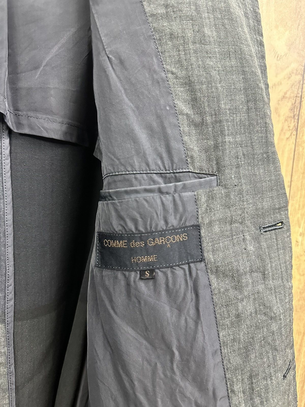 Comme des Garcons × Comme des Garcons Homme Plus × Designer Vintage Comme des Garcons AD1995 Wool Distressed Blazer Z33 Size 40S - 18 Thumbnail