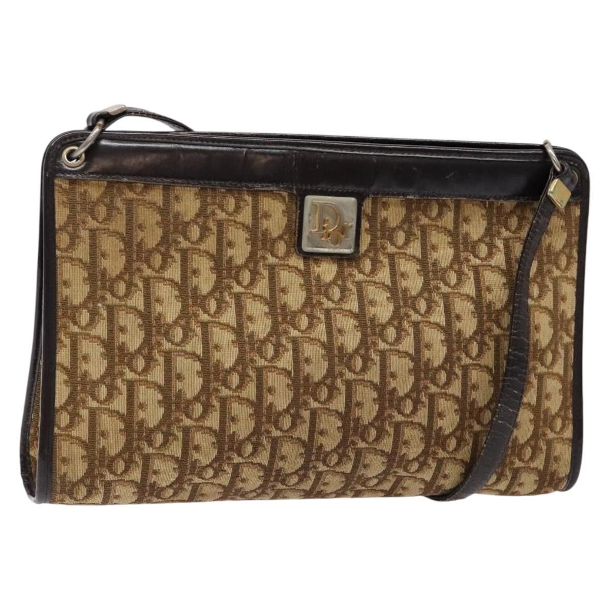 Dior DIOR Trotter Canvas Shoulder Bag Brown Gold Size ONE SIZE - 1 Thumbnail