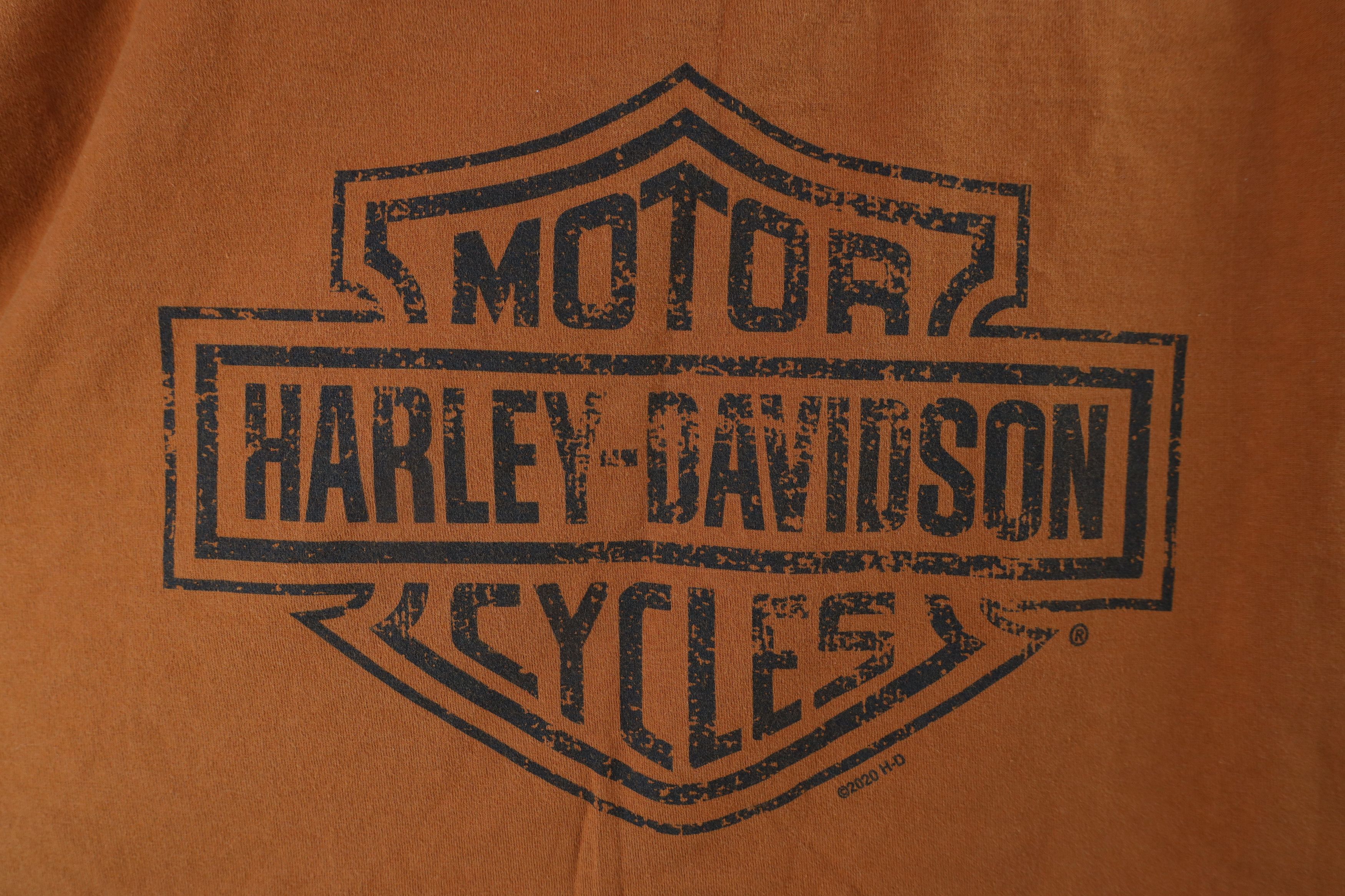 Harley Davidson × Vintage Y2K Harley Davidson Spell Out Big Logo Short Sleeve T-Shirt Size US XXL / EU 58 / 5 - 5 Thumbnail