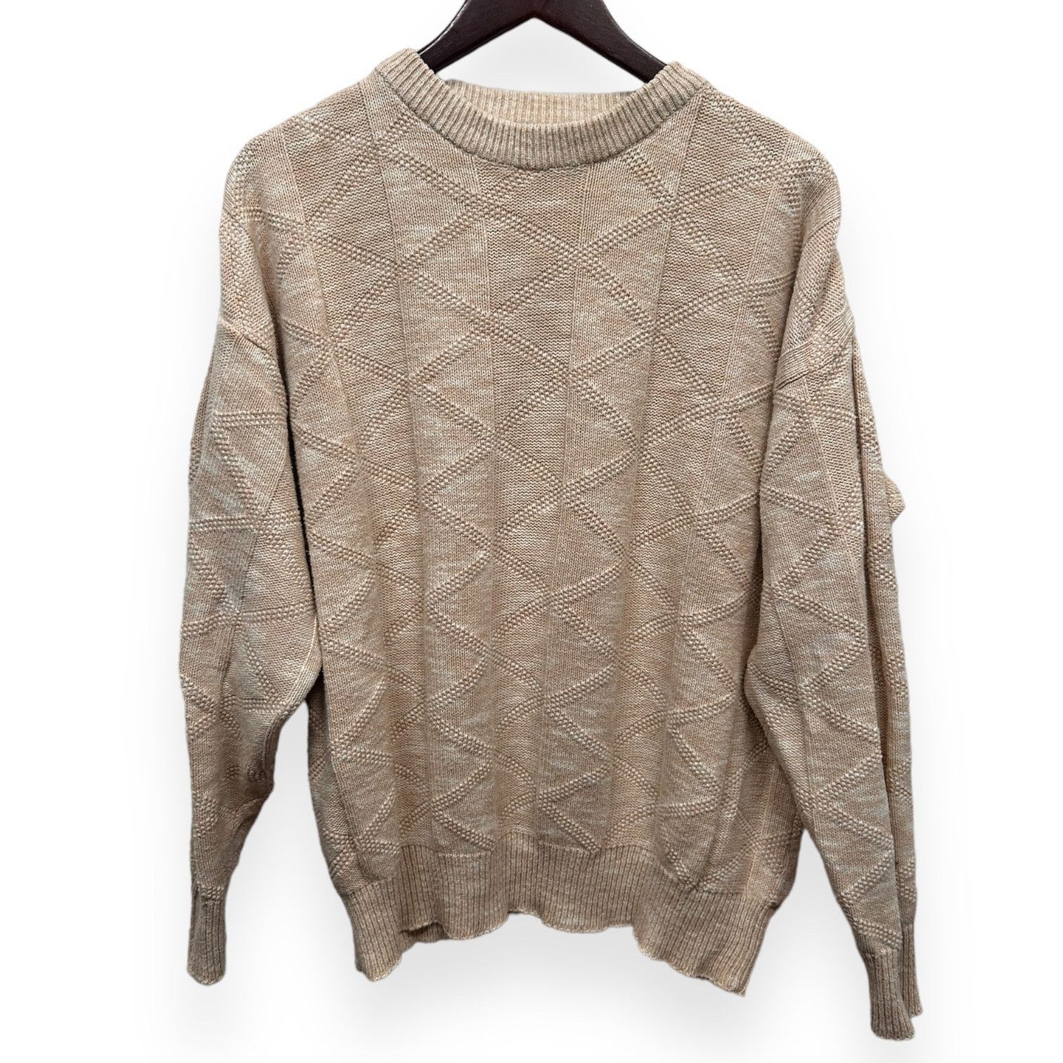 Van Heusen VTG 90s Cream Chunky Cable Knit Cotton Sweater 90s USA Size US XL / EU 56 / 4 - 1 Thumbnail