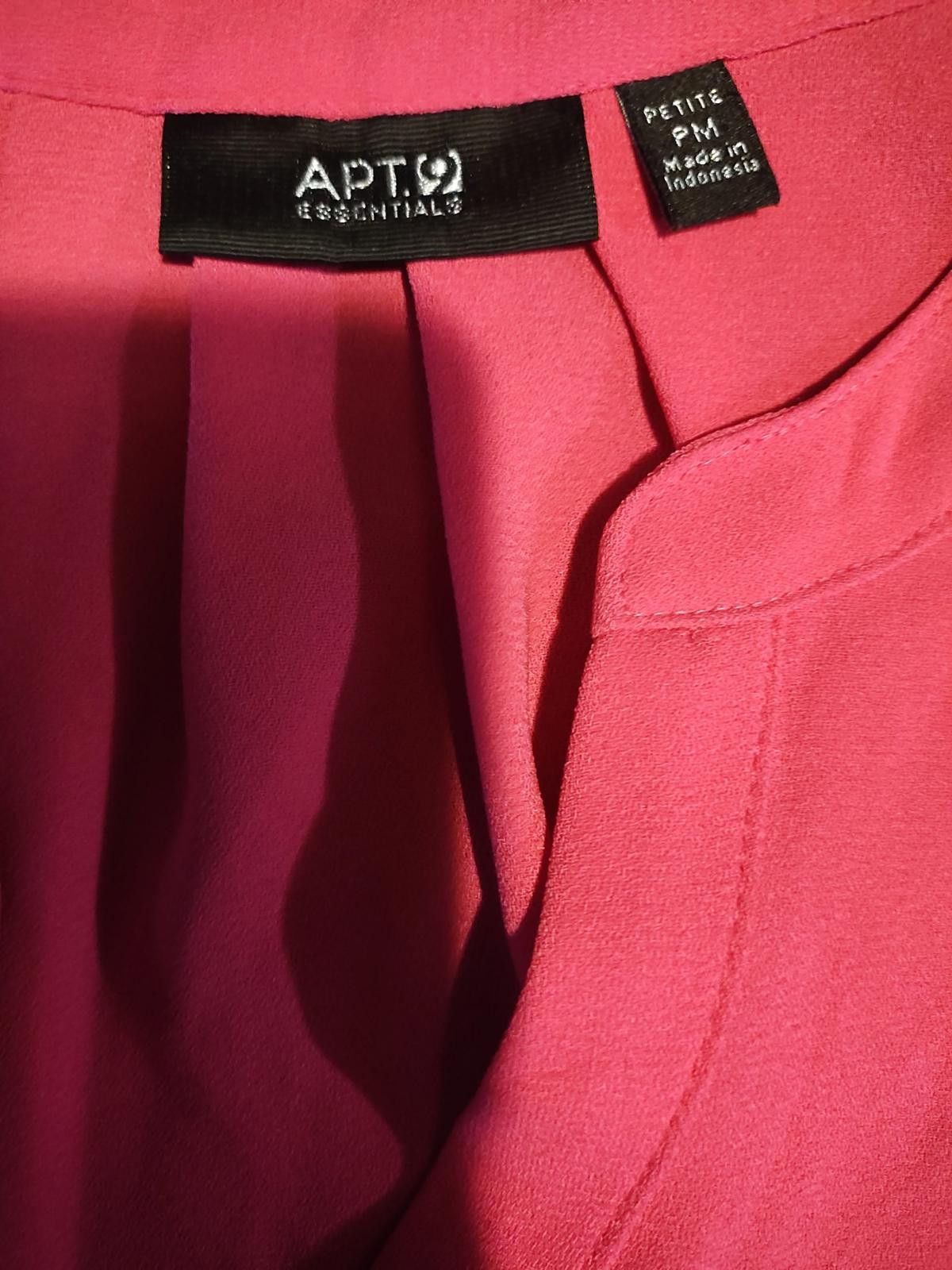 Apt. 9 Apt 9 Essentials Women's Pink Petite PM Sleeveless Blouse Size M / US 6-8 / IT 42-44 - 7 Thumbnail