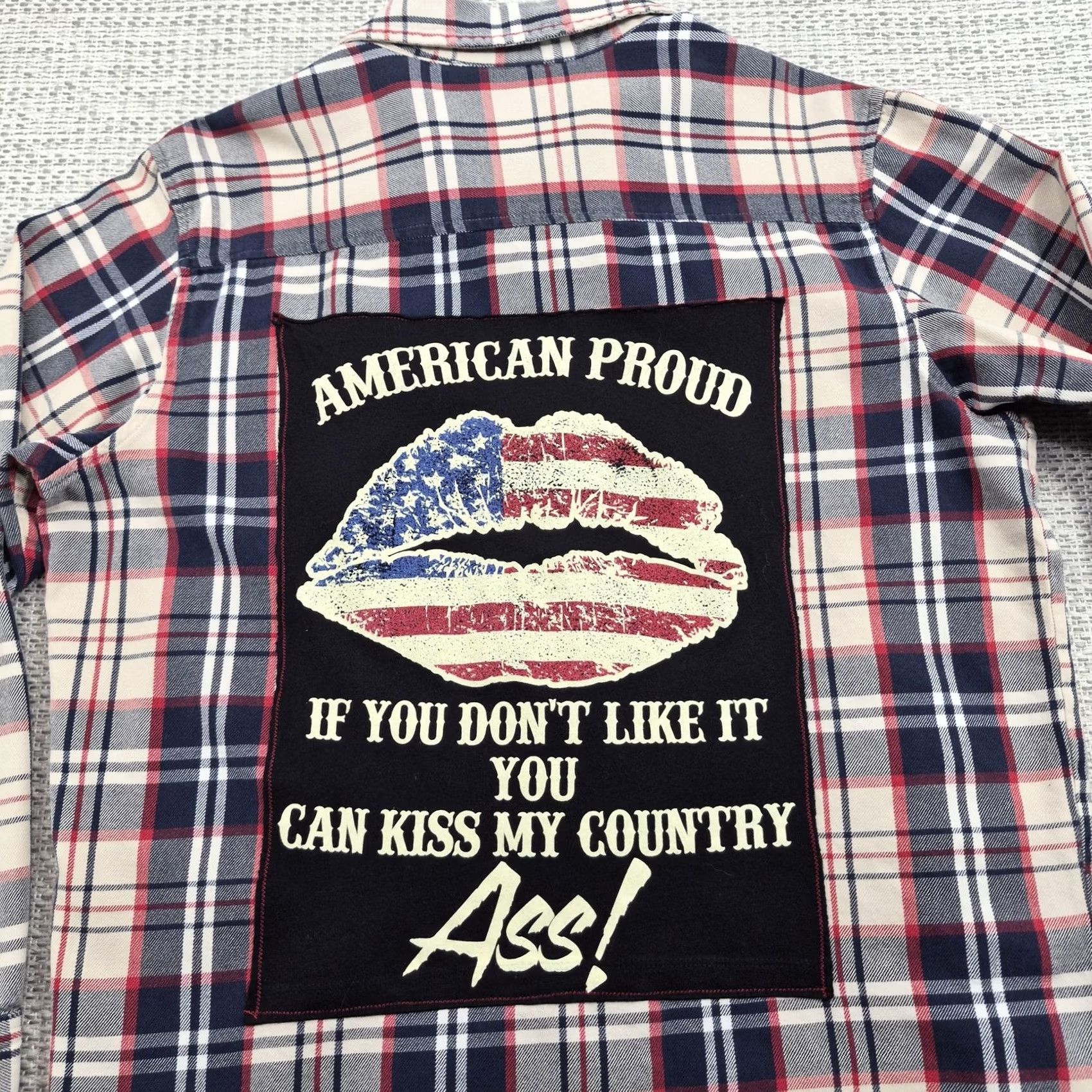 Merrell Merrell Button Up Flannel Shirt Mens M Plaid Long Sleeve Multicolor Patrotic USA Western 90s California Outdoor Patriotic Shirt Size US M / EU 48-50 / 2 - 2 Thumbnail