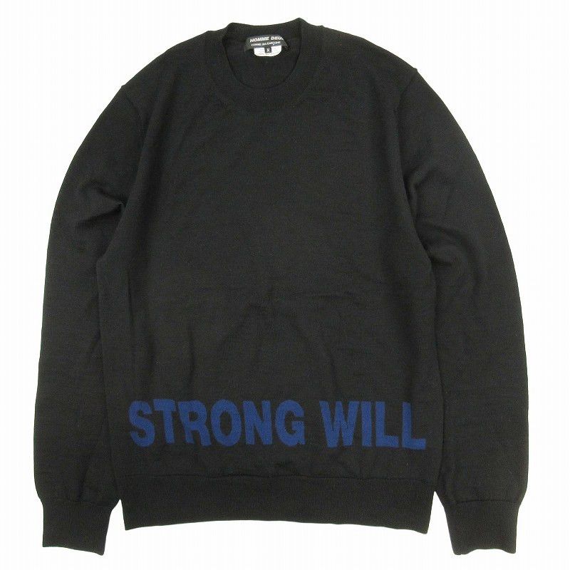 Comme des Garcons Homme Deux Sweater knit pullover long sleeve wool crewneck Black Size US M / EU 48-50 / 2 - 1 Thumbnail