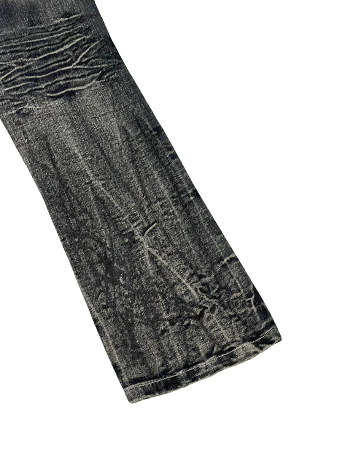 Japanese Brand Flare Jeans Black Baccara Distress Acid Wash Low Rise 8🟦0 Size US 29 - 15 Thumbnail