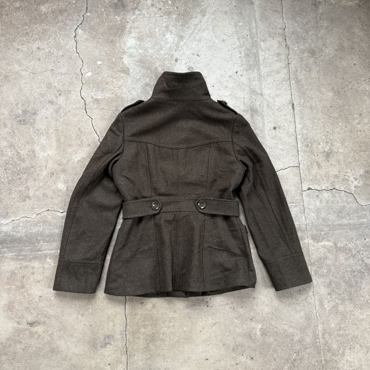 H&M H&M Khaki Wool Military Chic Coat Jacket Size M / US 6-8 / IT 42-44 - 2 Thumbnail
