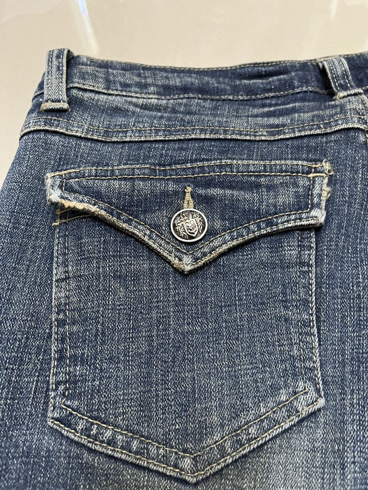 If Six Was Nine × Jean × Tornado Mart Flare jeans back rush distressed mud rusty low rise Size US 28 / EU 44 - 8 Thumbnail