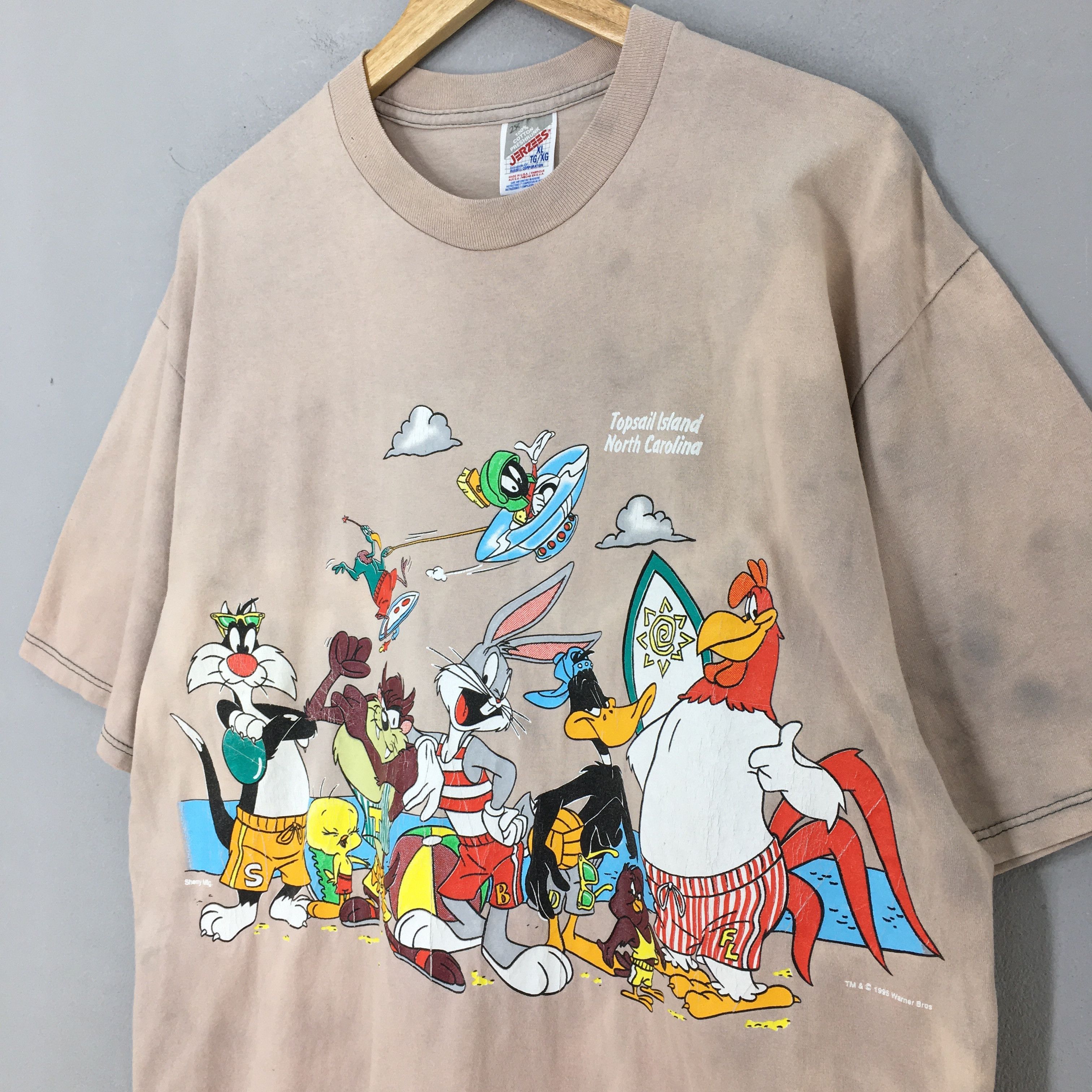 Cartoon Network × Vintage × Warner Bros Vintage 90's Looney Tunes Squad Warner Bros Tshirt XLarge Size US XL / EU 56 / 4 - 4 Thumbnail