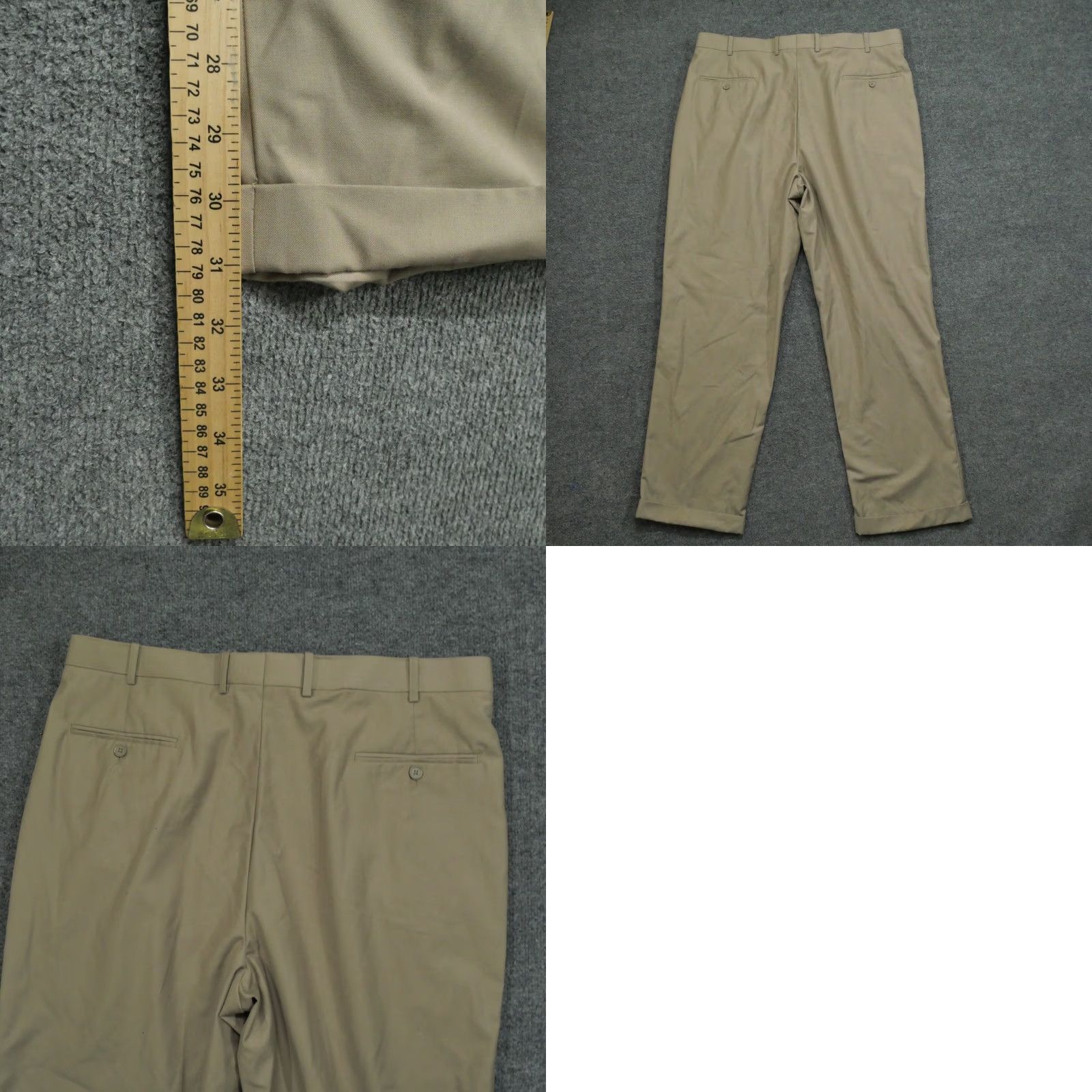 Vintage Circo La Moda Pants Mens 40x32 Tan Khaki Pleated Dress Super Deluxe Micro Tech Size US 40 / EU 56 - 8 Thumbnail