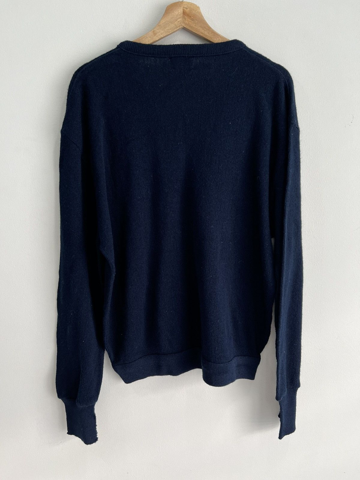 Lacoste Vintage Lacoste Vneck Knit sweater XL Size US XL / EU 56 / 4 - 4 Thumbnail