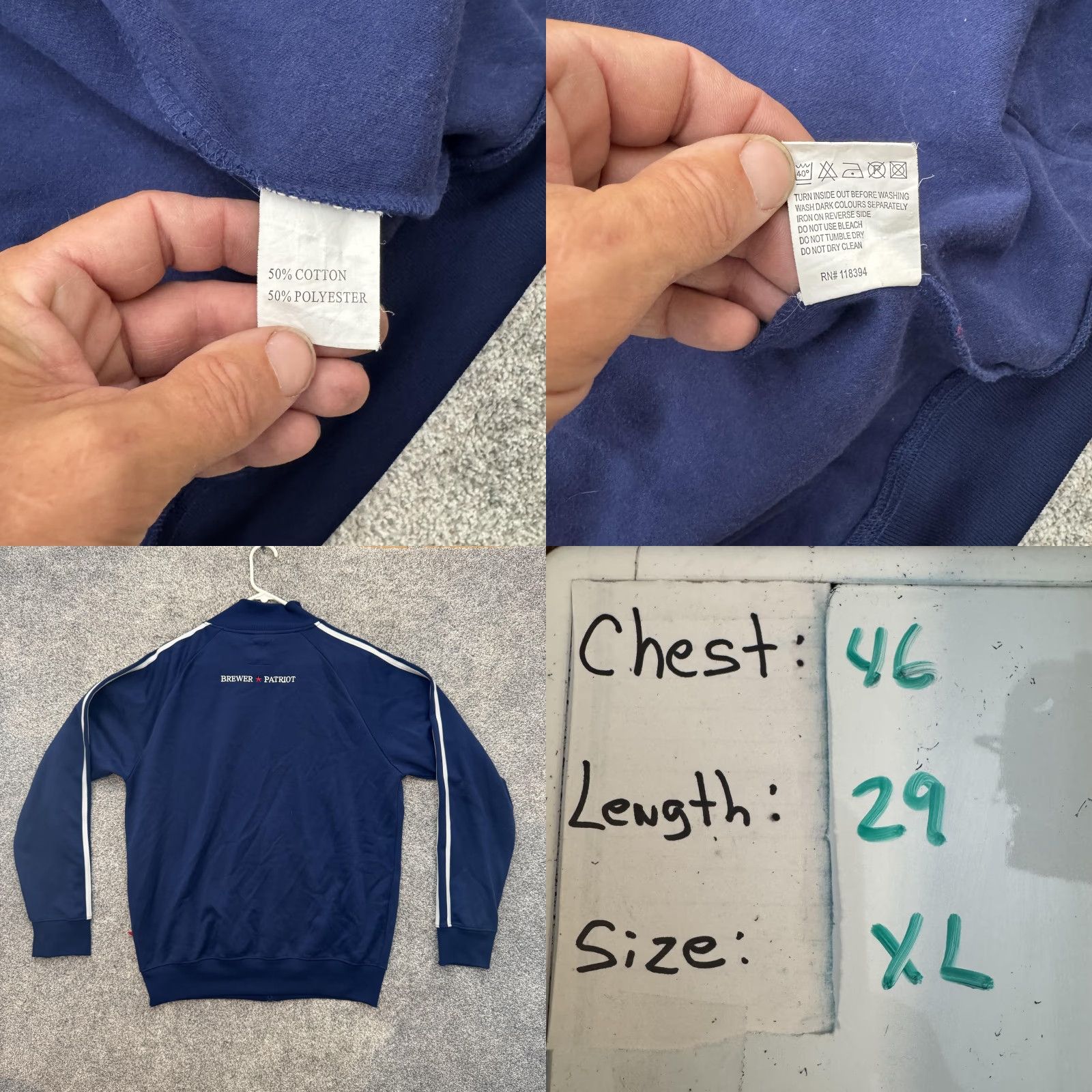 Vintage VINTAGE Samuel Adams Boston Brewery Jacket Mens XL Navy Blue Track Full Zip Beer Promo Size US XL / EU 56 / 4 - 8 Thumbnail