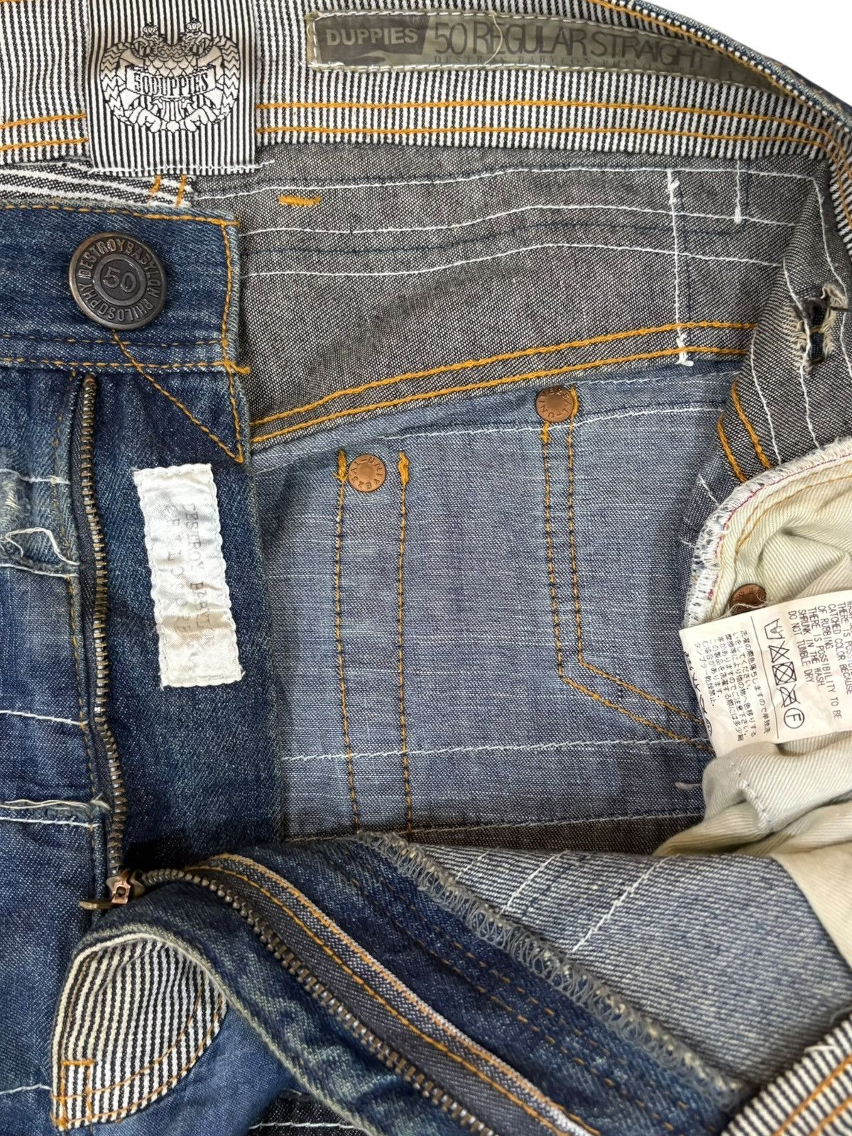 Japanese Brand Vintage Japanese Brand Patched Hagi Loose Baggy Jeans Size US 40 / EU 56 - 11 Thumbnail