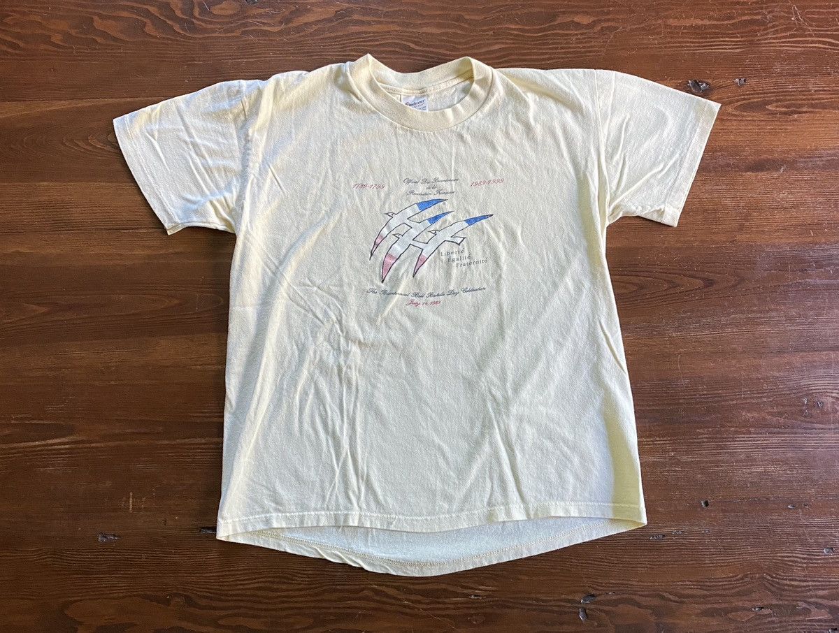 Vintage Vintage 80s Bastille Day France Crop Style Single Stitch Tee Size US M / EU 48-50 / 2 - 3 Thumbnail