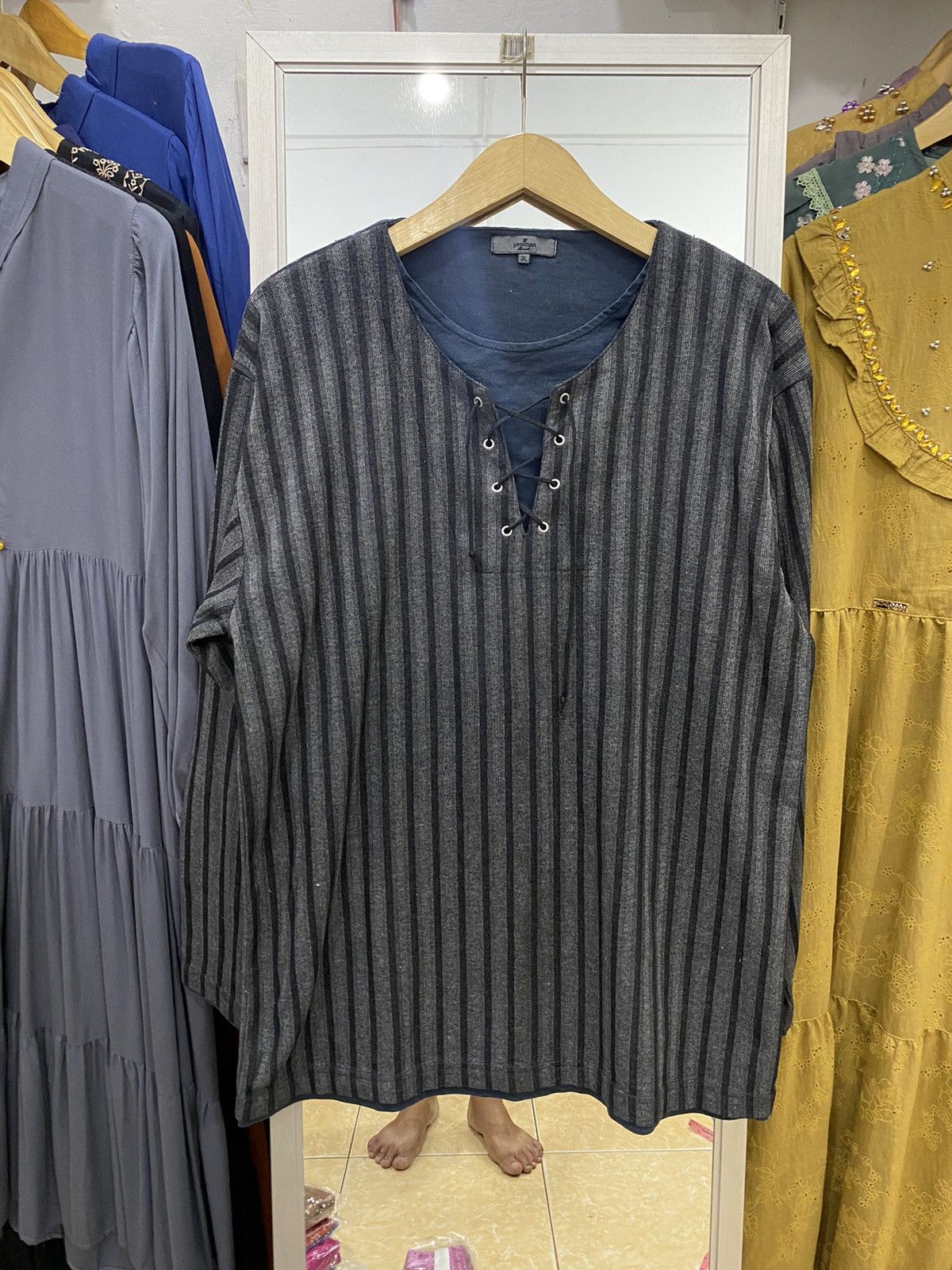 Le Grande Bleu (L.G.B.) Yeoman Lace up double layer striped Size US XXL / EU 58 / 5 - 1 Thumbnail