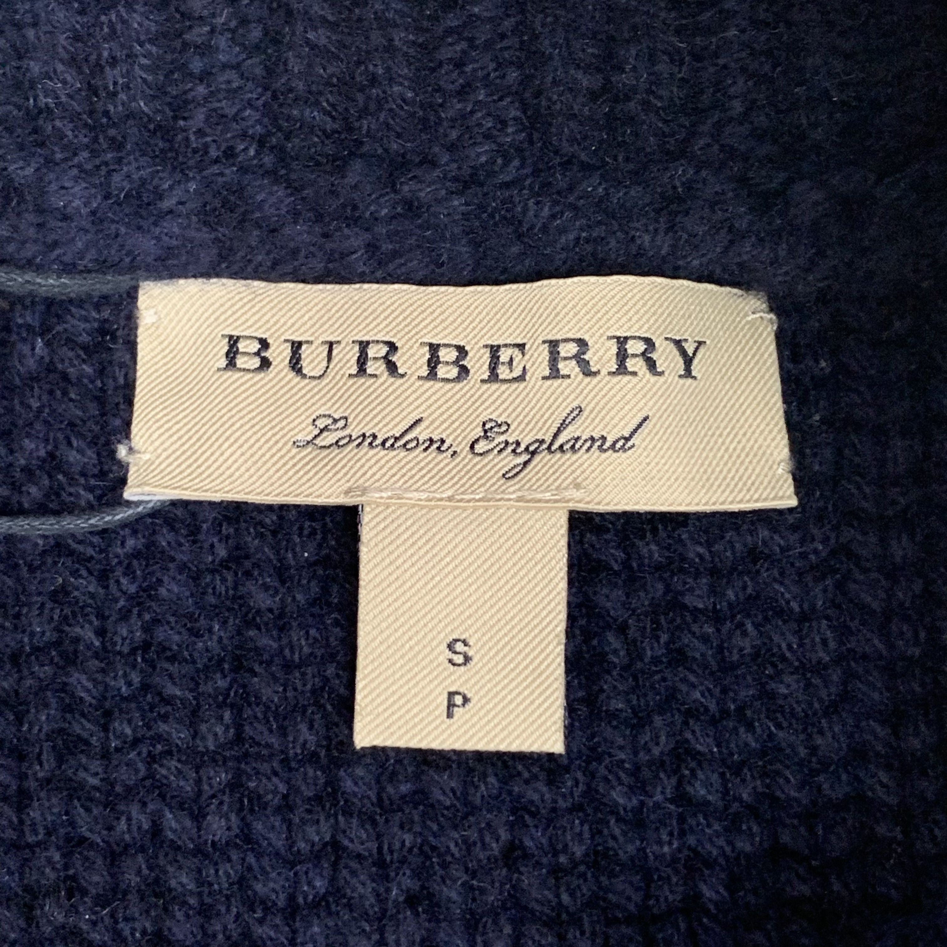 Burberry Burberry Cable Knit Cashmere Sweater Navy (S) Size US S / EU 44-46 / 1 - 5 Thumbnail