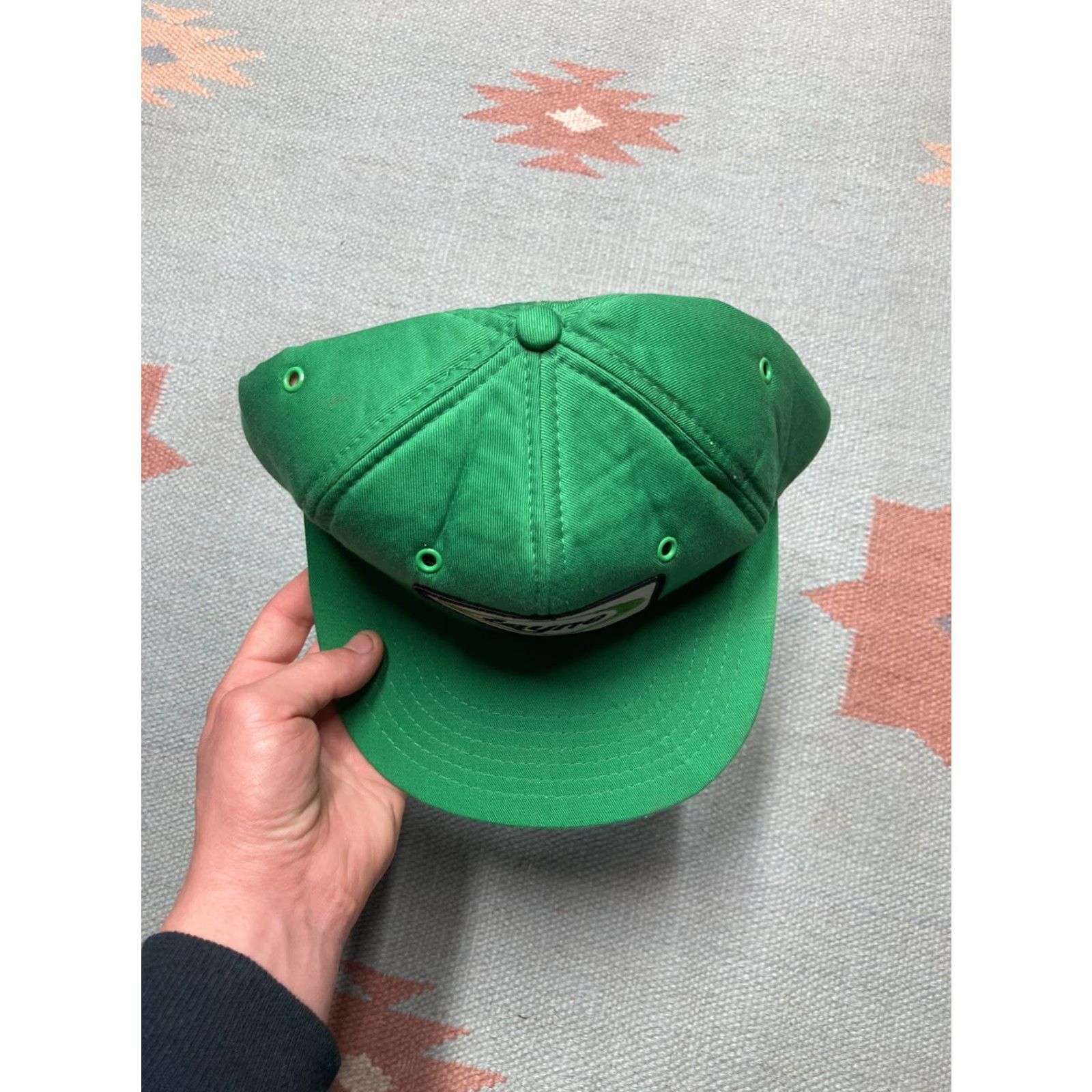 Vintage VINTAGE SnapBack hat cap Layne patch granite construction green adjustable Men Adjustable Green Snapback Hats Size ONE SIZE - 3 Thumbnail